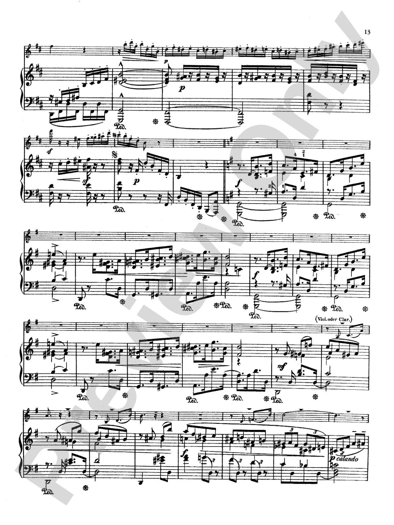 Reinecke: Sonata "Undine", Op. 167: Clarinet Part(s)