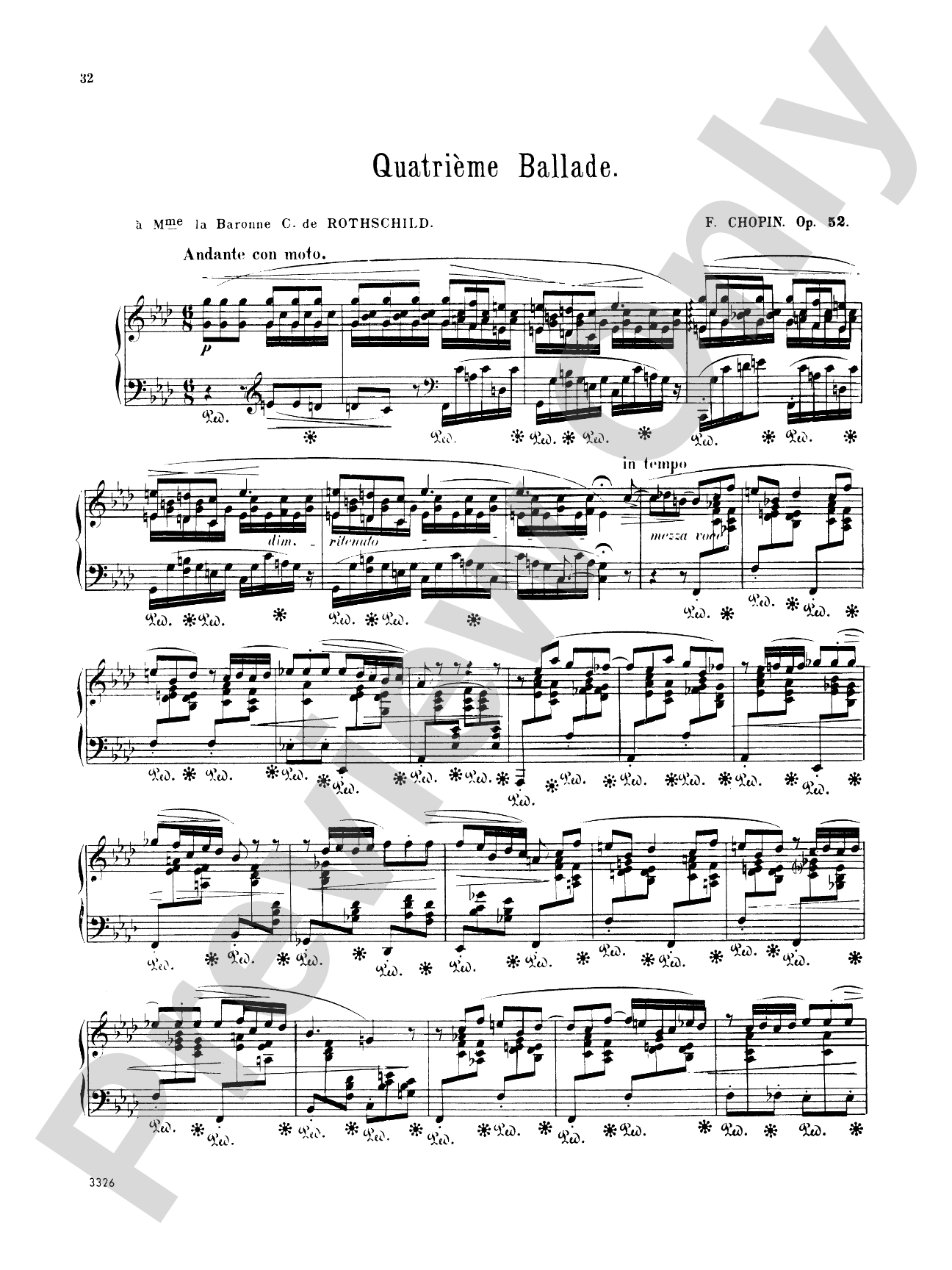 Chopin: Ballades (Ed. Franz Liszt)