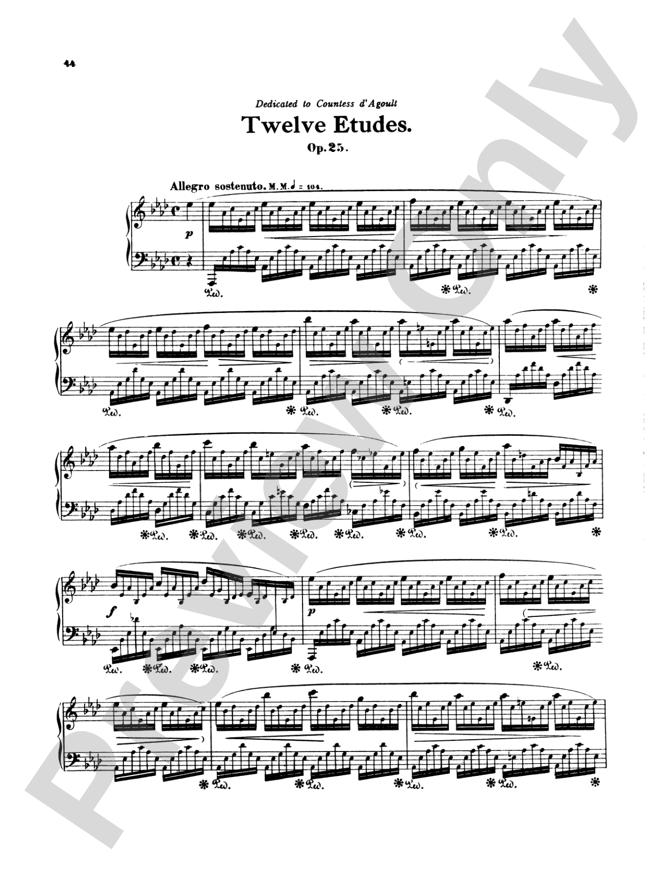 Chopin: Twenty-Seven Etudes (Ed. Franz Liszt)