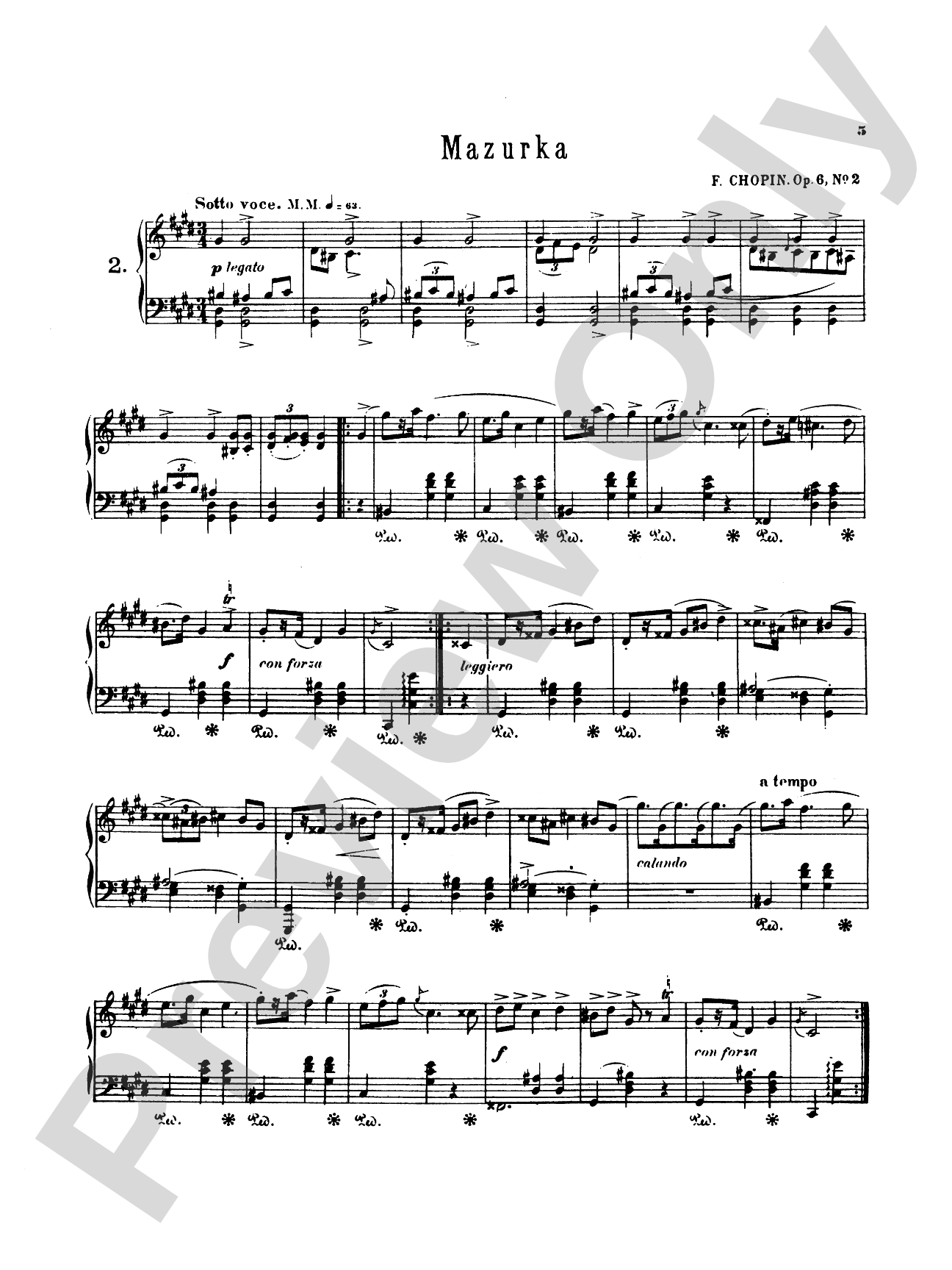 Chopin: Fifty-Six Mazurkas (Ed. Franz Liszt)