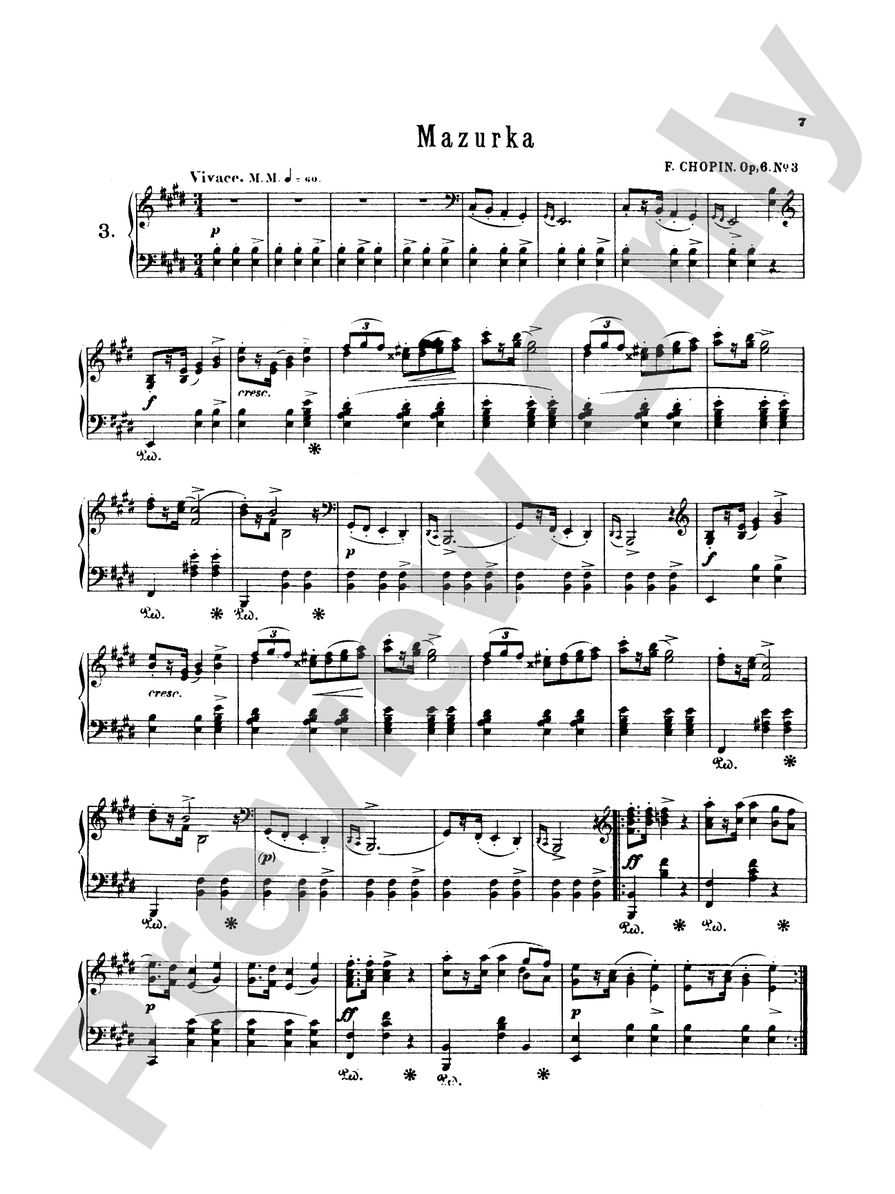 Chopin: Fifty-Six Mazurkas (Ed. Franz Liszt)