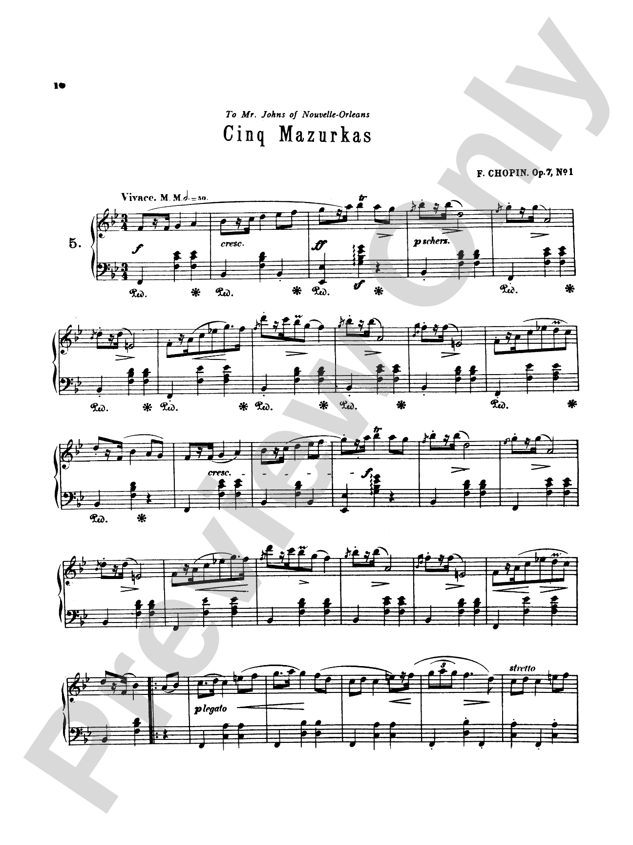 Chopin: Fifty-Six Mazurkas (Ed. Franz Liszt)