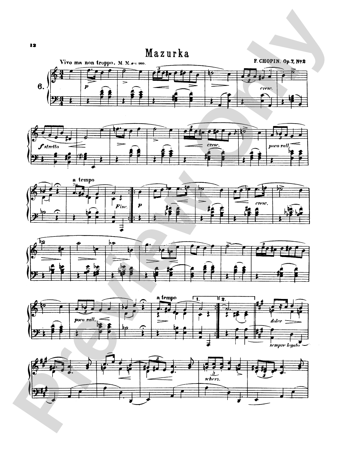Chopin: Fifty-Six Mazurkas (Ed. Franz Liszt)