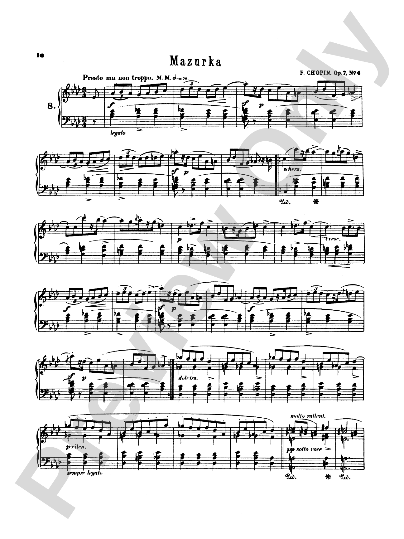 Chopin: Fifty-Six Mazurkas (Ed. Franz Liszt)
