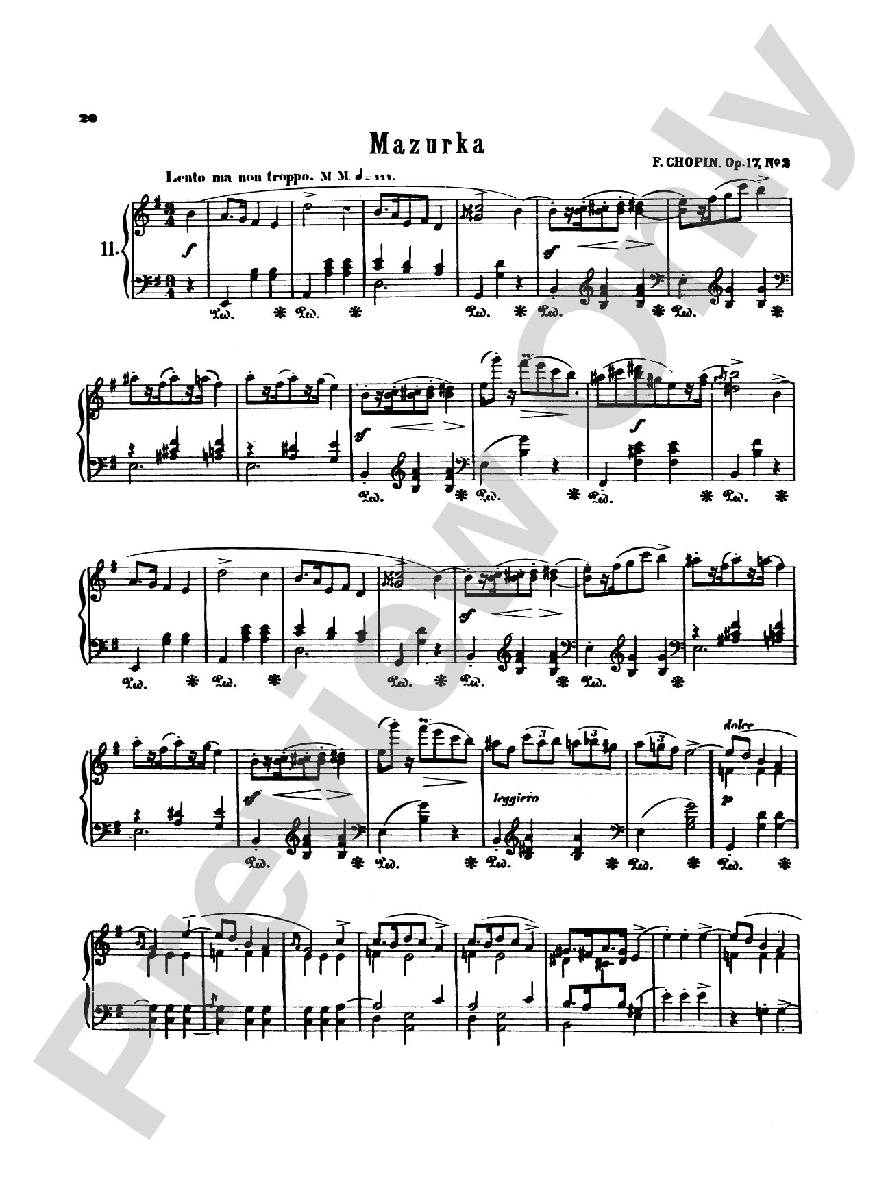 Chopin: Fifty-Six Mazurkas (Ed. Franz Liszt)