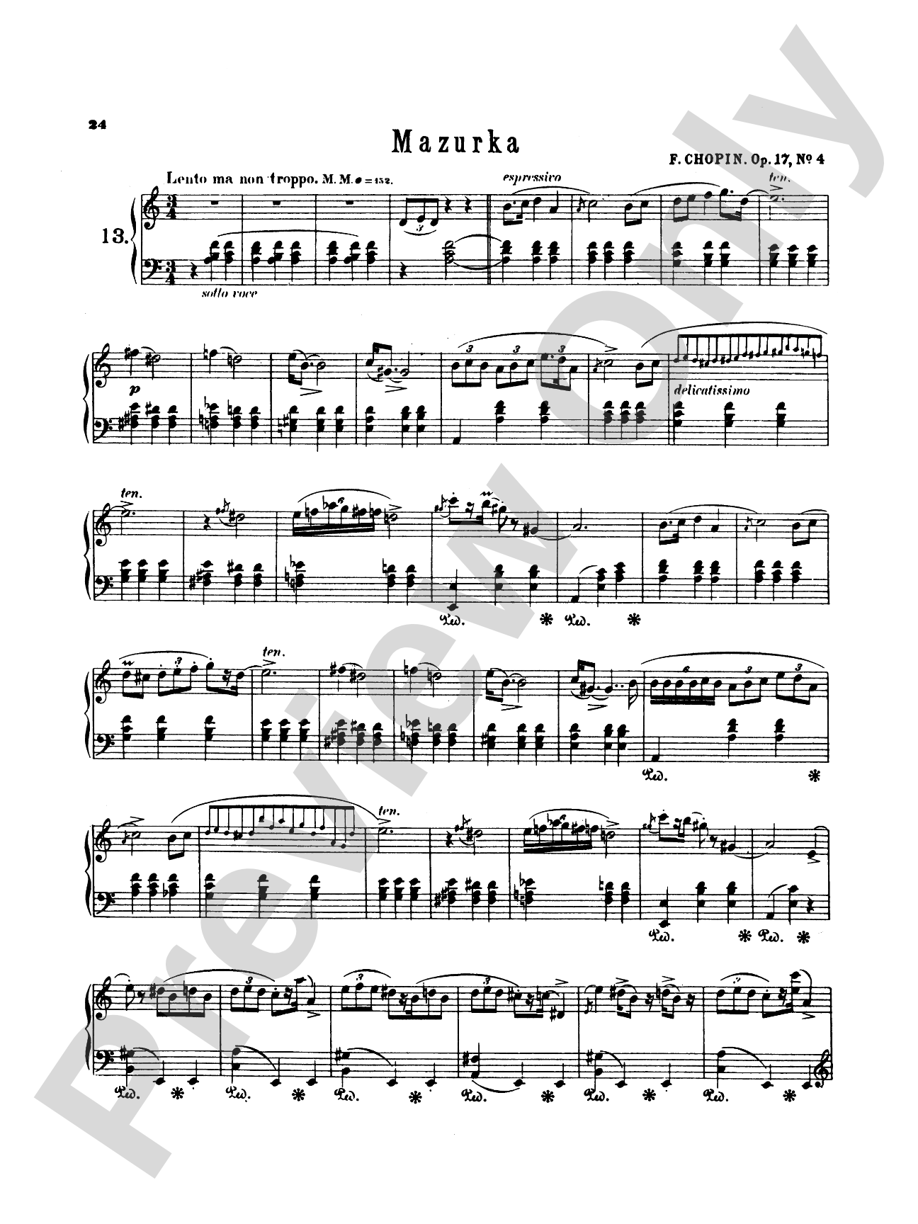 Chopin: Fifty-Six Mazurkas (Ed. Franz Liszt)