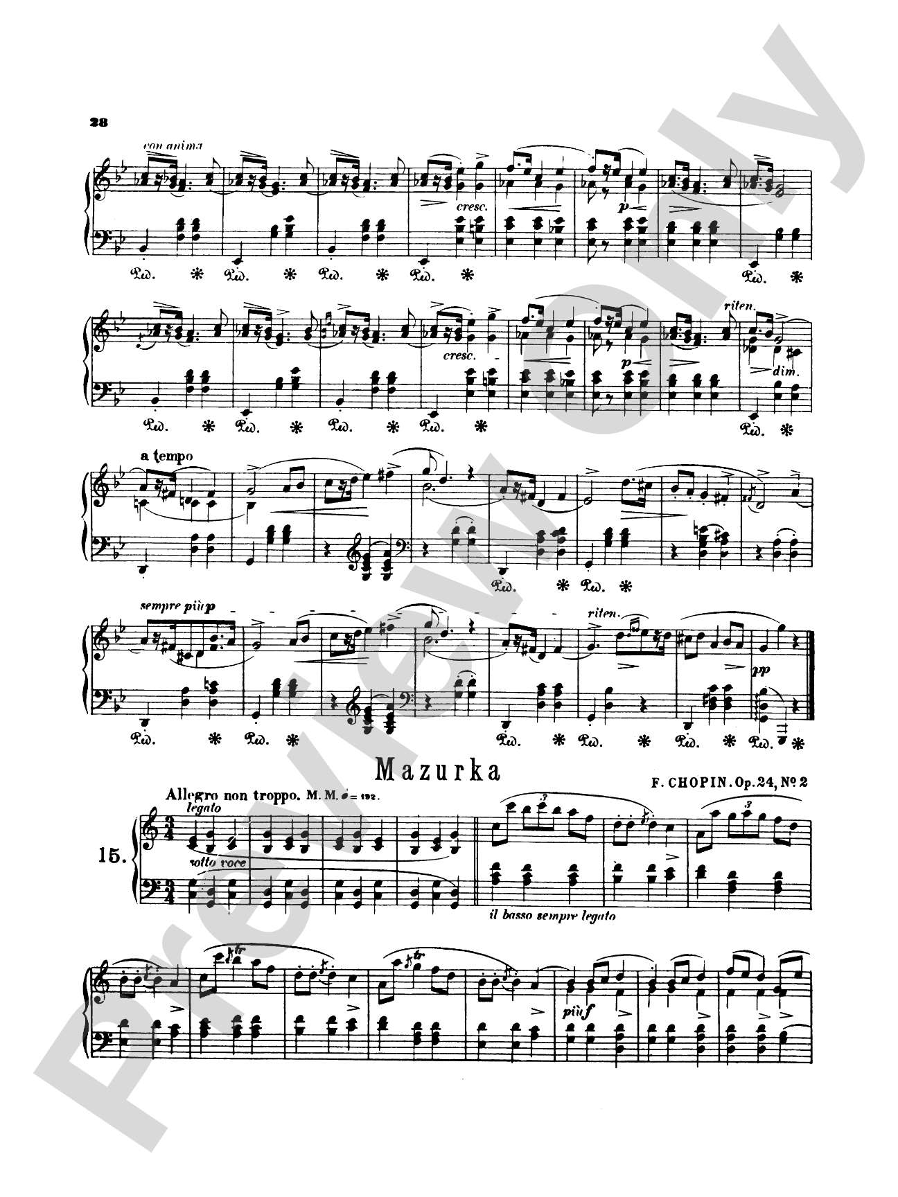 Chopin: Fifty-Six Mazurkas (Ed. Franz Liszt)