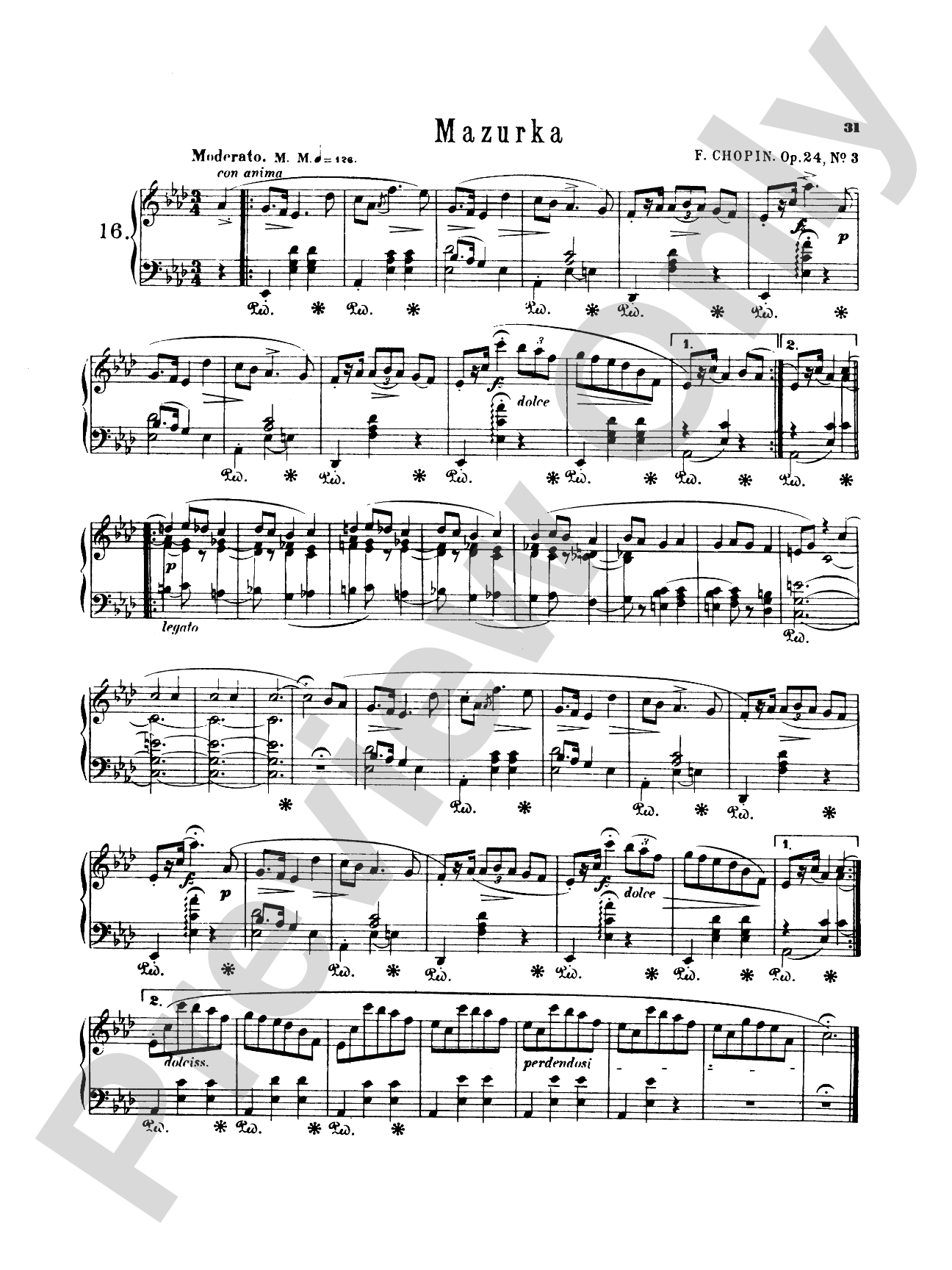 Chopin: Fifty-Six Mazurkas (Ed. Franz Liszt)