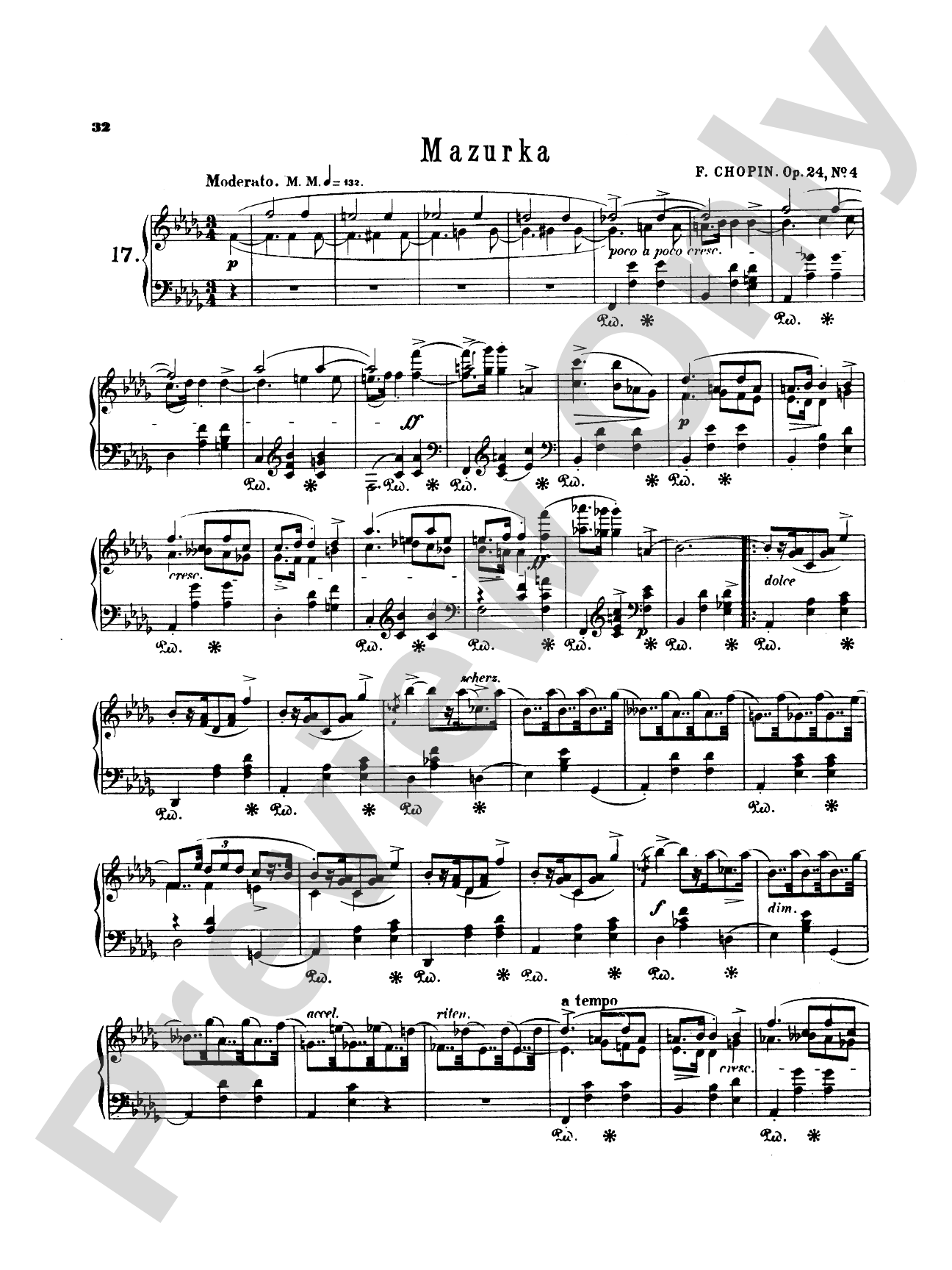 Chopin: Fifty-Six Mazurkas (Ed. Franz Liszt)
