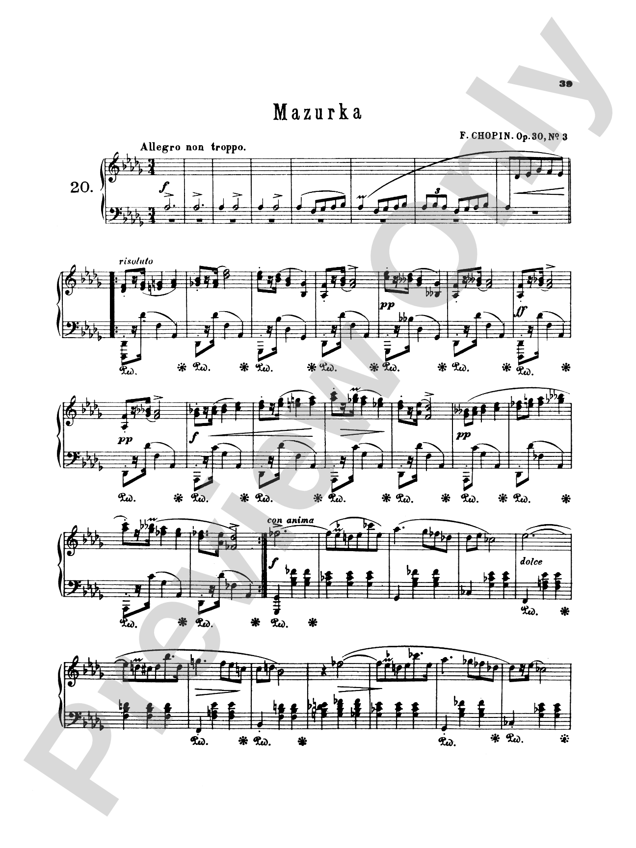 Chopin: Fifty-Six Mazurkas (Ed. Franz Liszt)