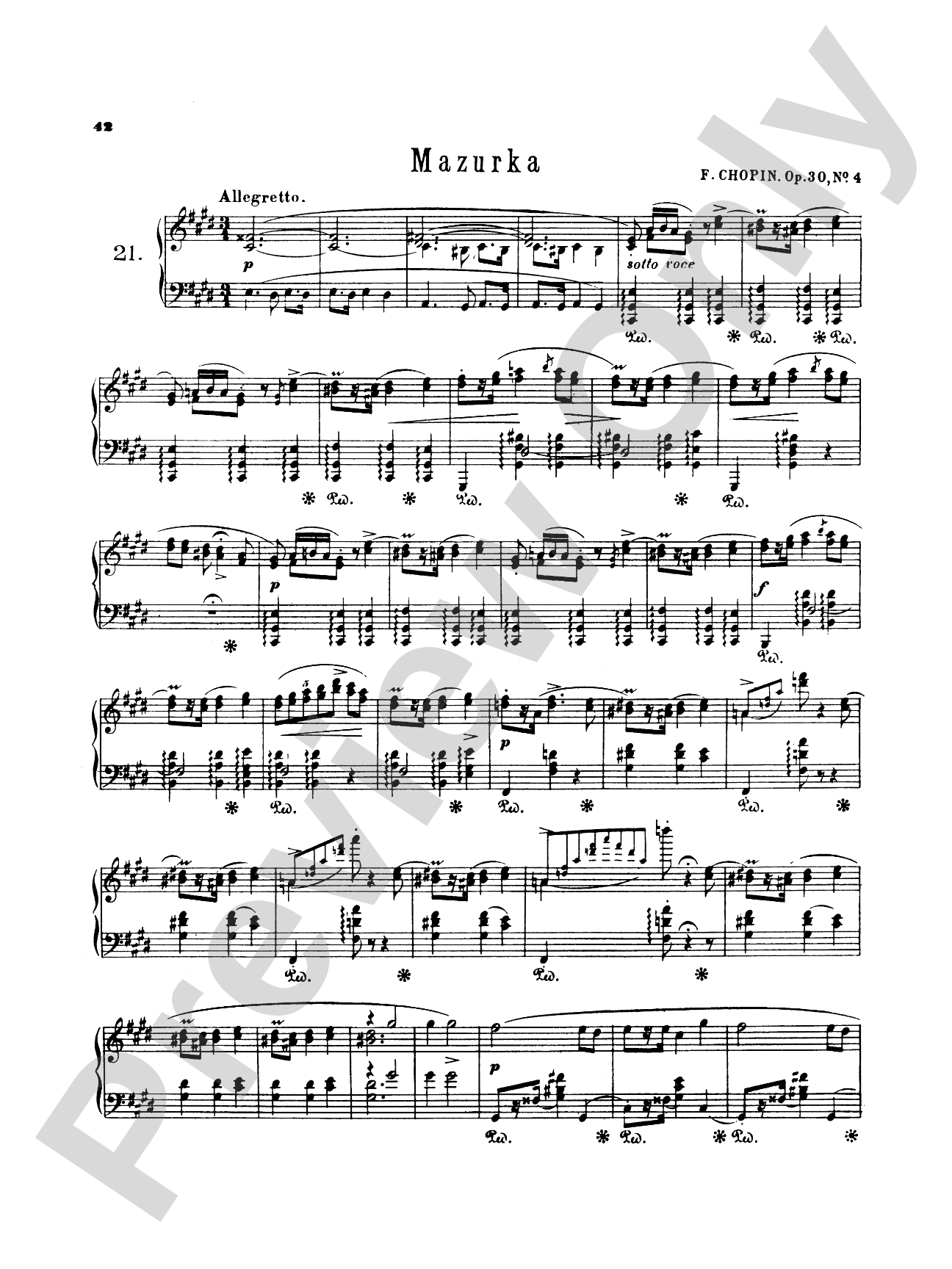Chopin: Fifty-Six Mazurkas (Ed. Franz Liszt)