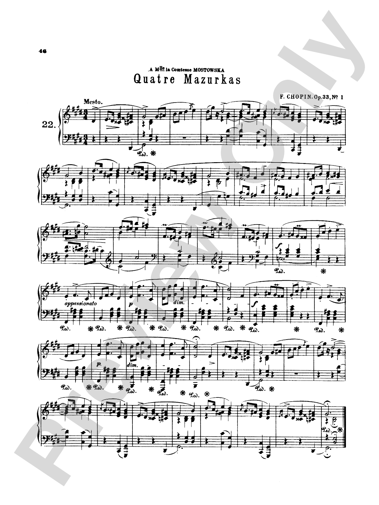 Chopin: Fifty-Six Mazurkas (Ed. Franz Liszt)