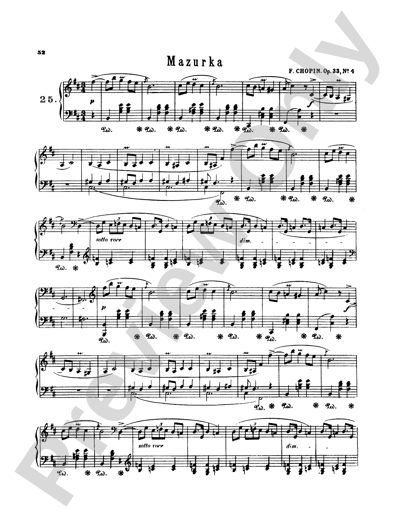 Chopin: Fifty-Six Mazurkas (Ed. Franz Liszt)