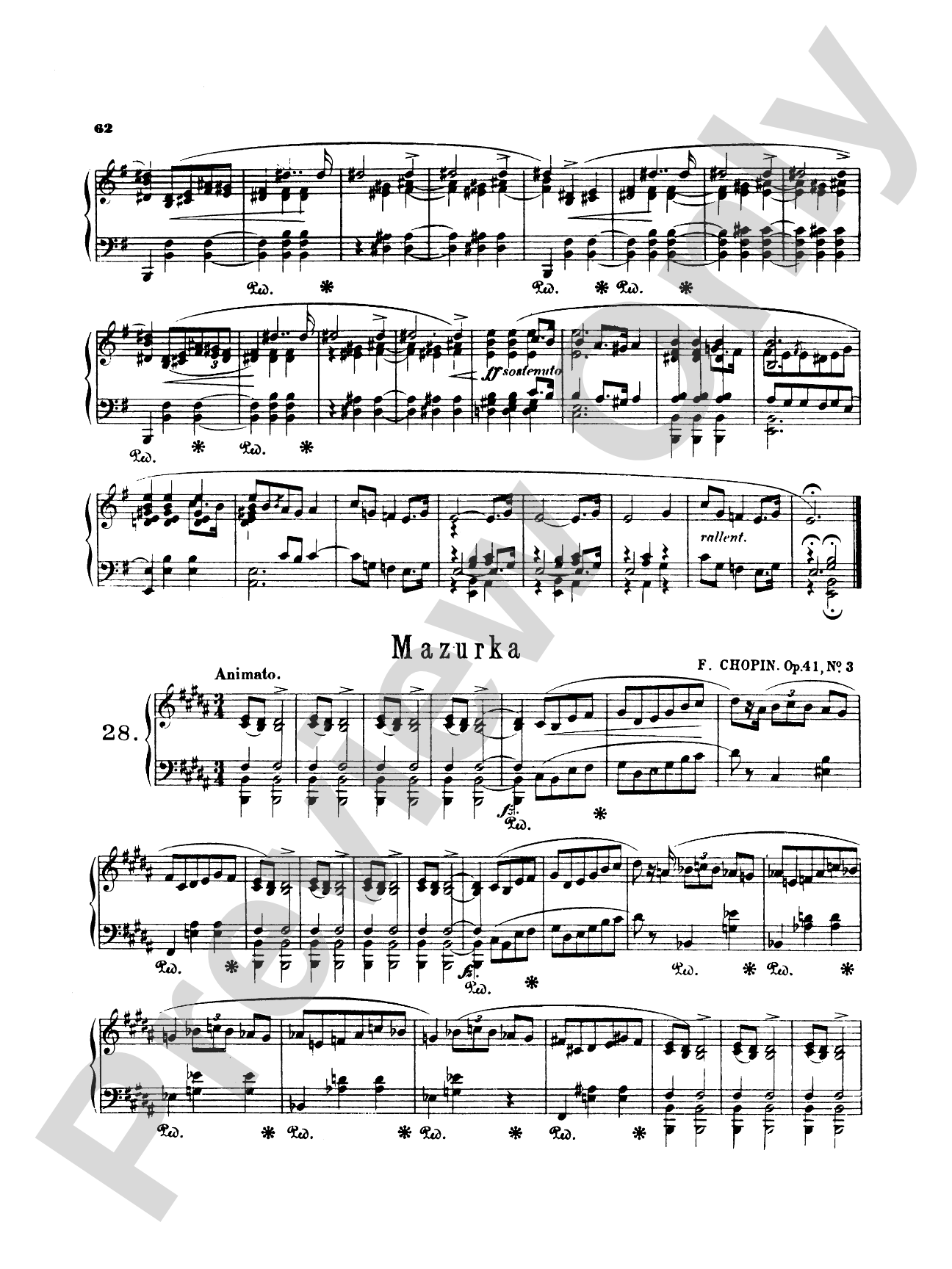 Chopin: Fifty-Six Mazurkas (Ed. Franz Liszt)