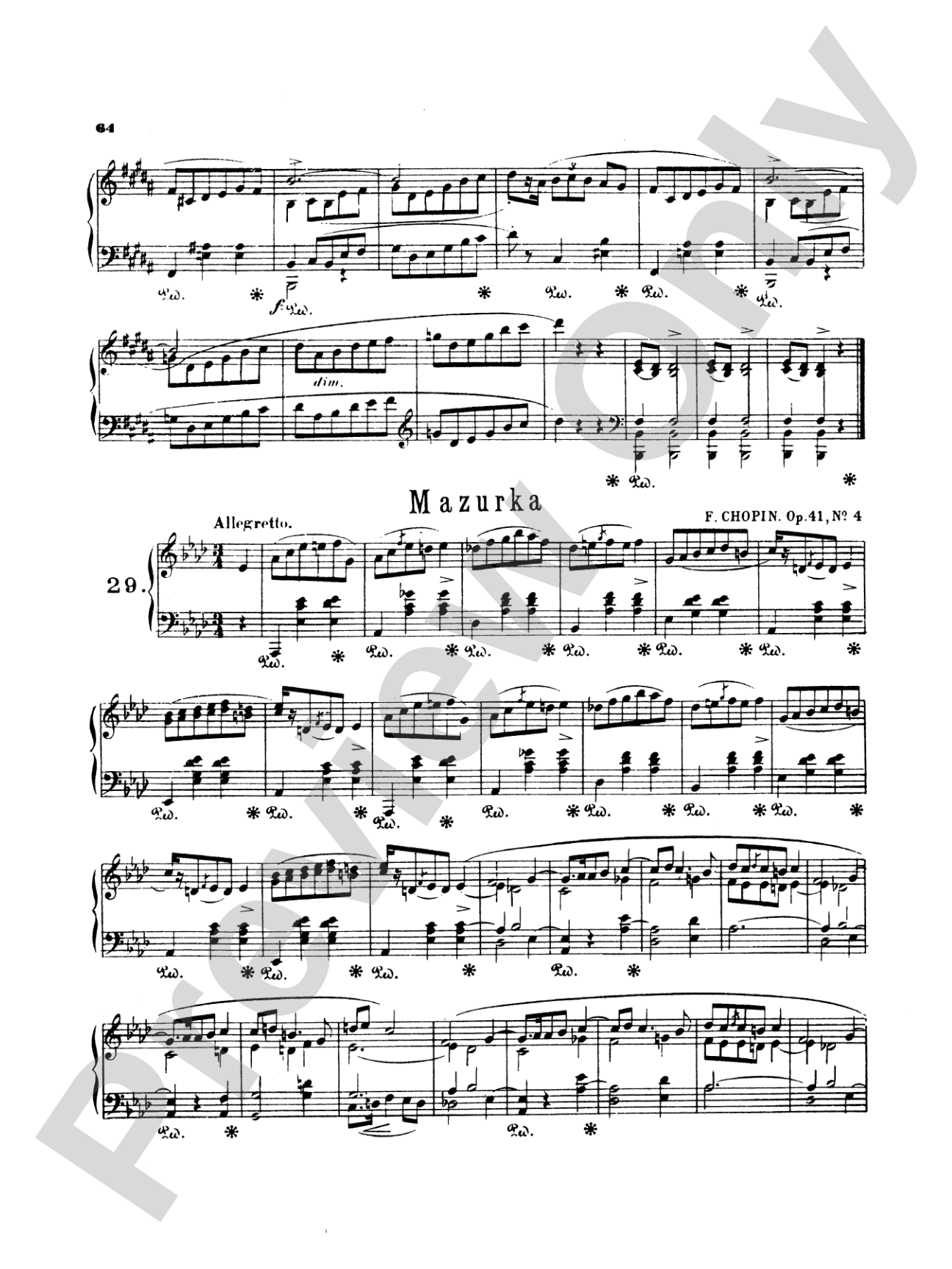 Chopin: Fifty-Six Mazurkas (Ed. Franz Liszt)