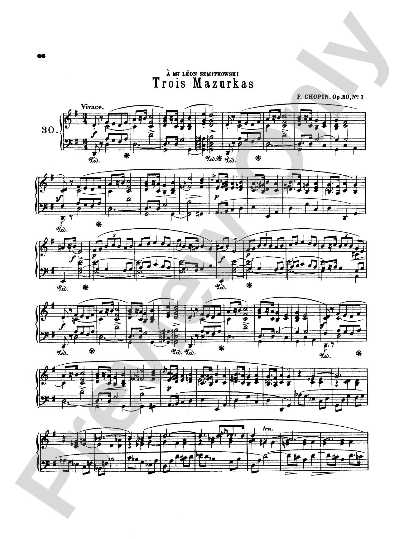 Chopin: Fifty-Six Mazurkas (Ed. Franz Liszt)