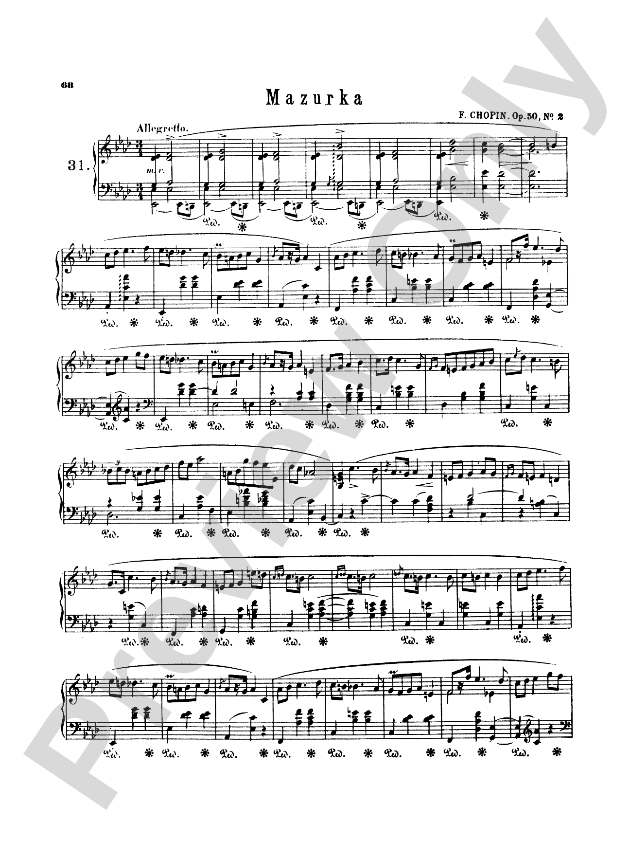 Chopin: Fifty-Six Mazurkas (Ed. Franz Liszt)