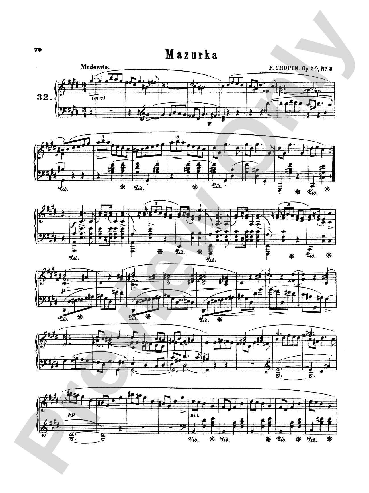Chopin: Fifty-Six Mazurkas (Ed. Franz Liszt)