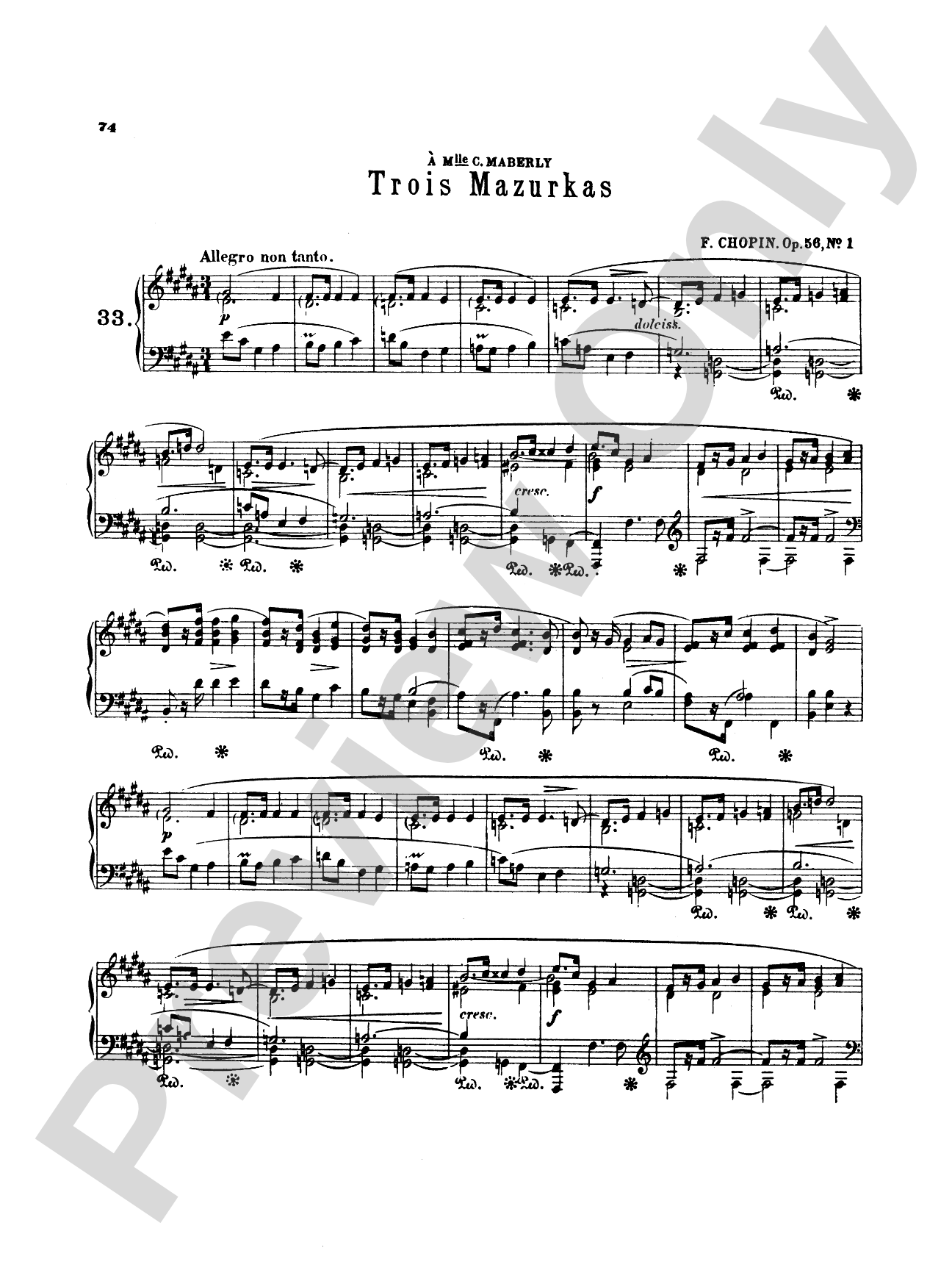 Chopin: Fifty-Six Mazurkas (Ed. Franz Liszt)
