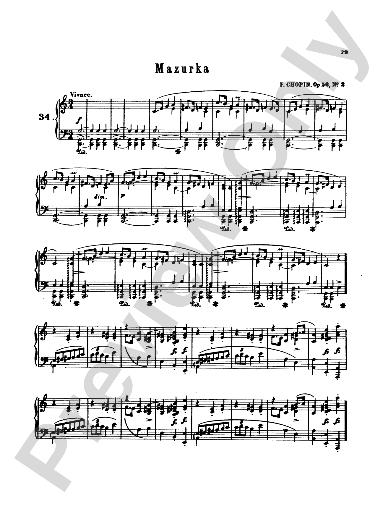 Chopin: Fifty-Six Mazurkas (Ed. Franz Liszt)