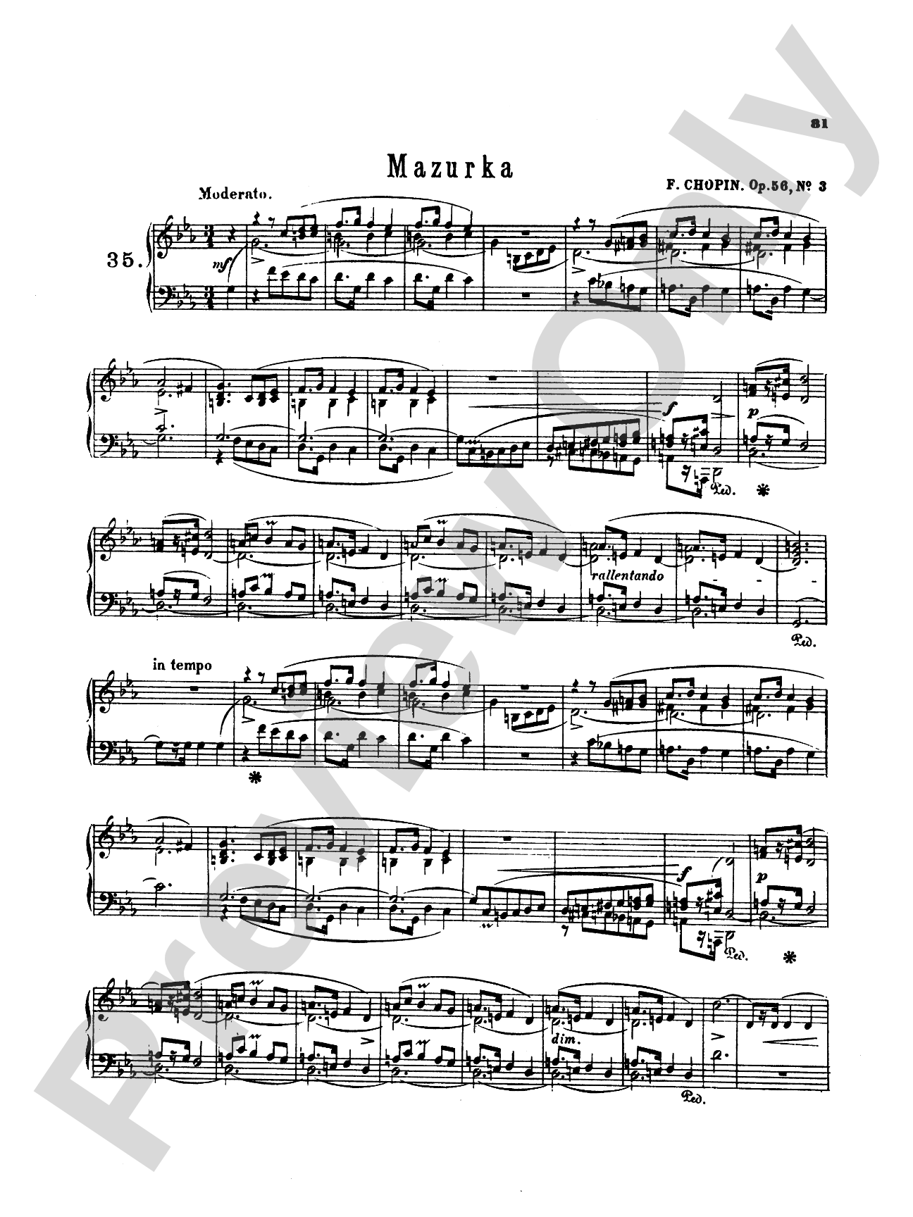 Chopin: Fifty-Six Mazurkas (Ed. Franz Liszt)