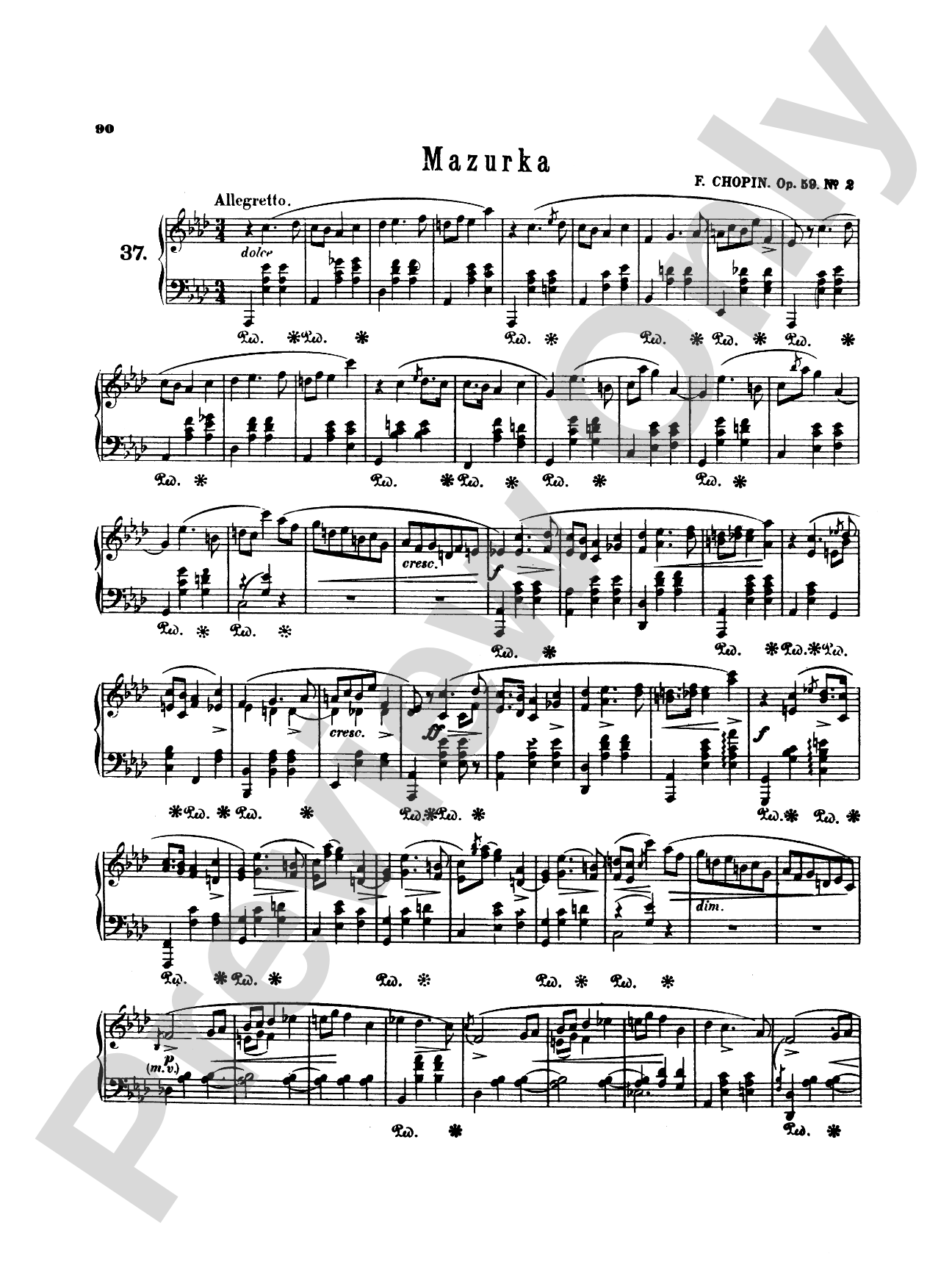 Chopin: Fifty-Six Mazurkas (Ed. Franz Liszt)