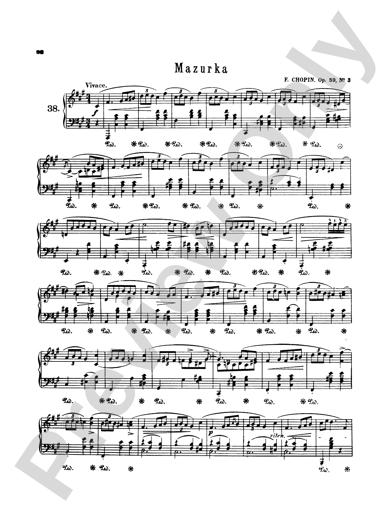 Chopin: Fifty-Six Mazurkas (Ed. Franz Liszt)