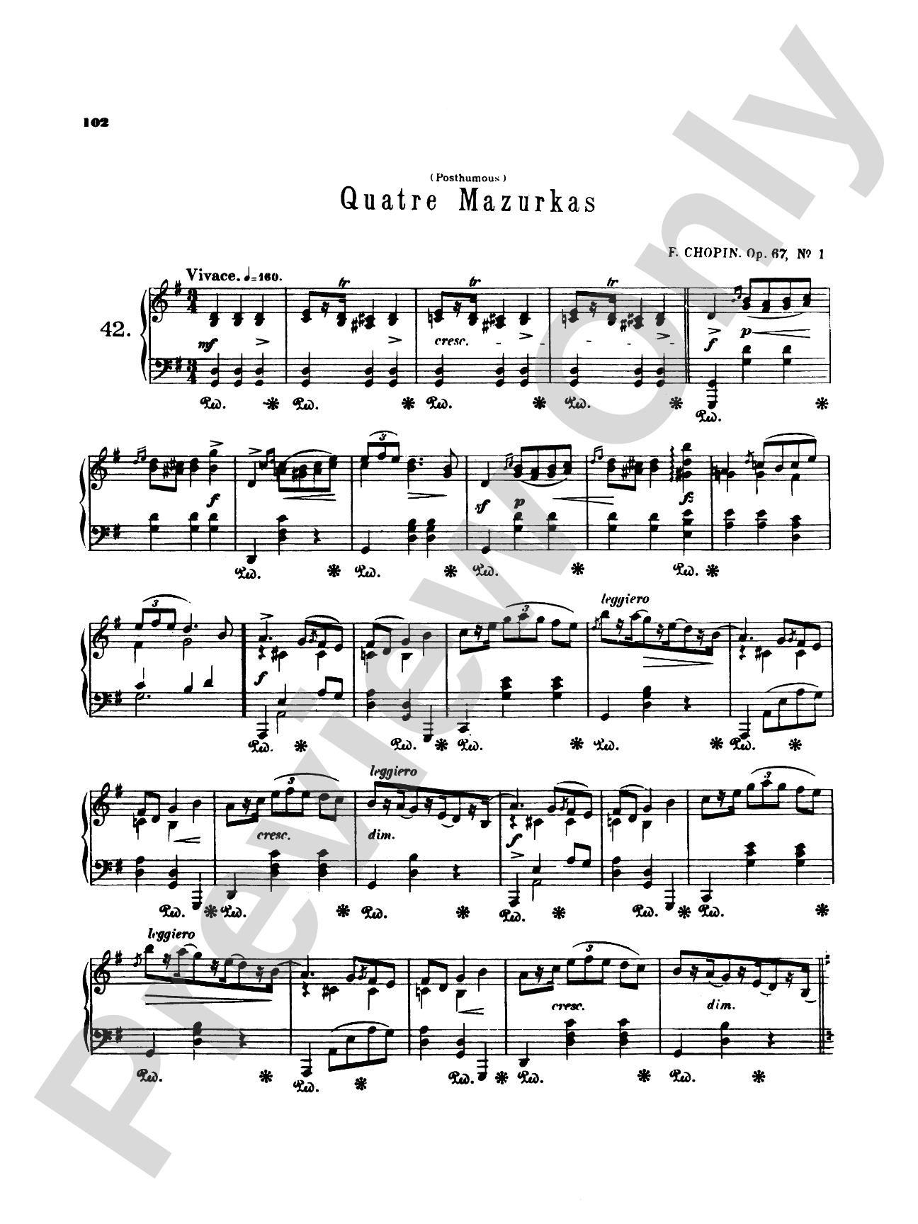 Chopin: Fifty-Six Mazurkas (Ed. Franz Liszt)