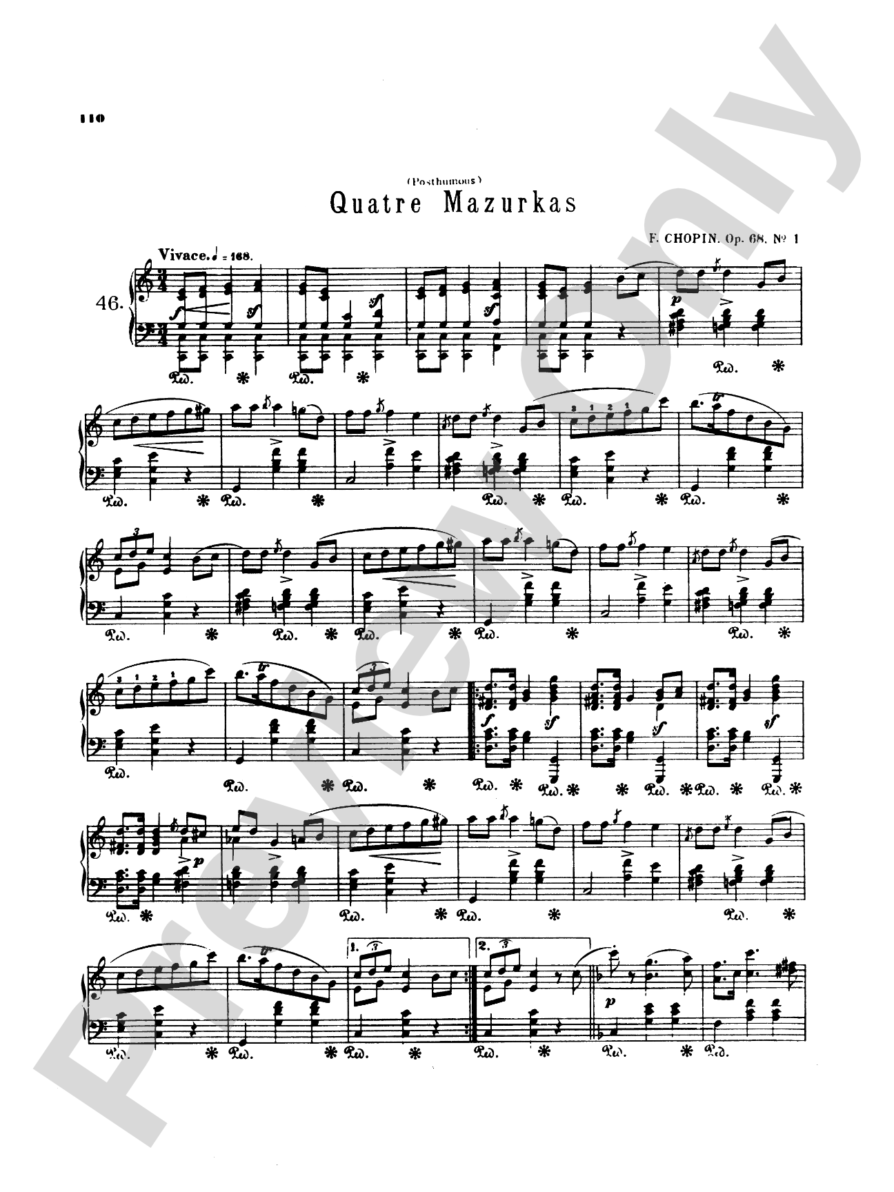 Chopin: Fifty-Six Mazurkas (Ed. Franz Liszt)