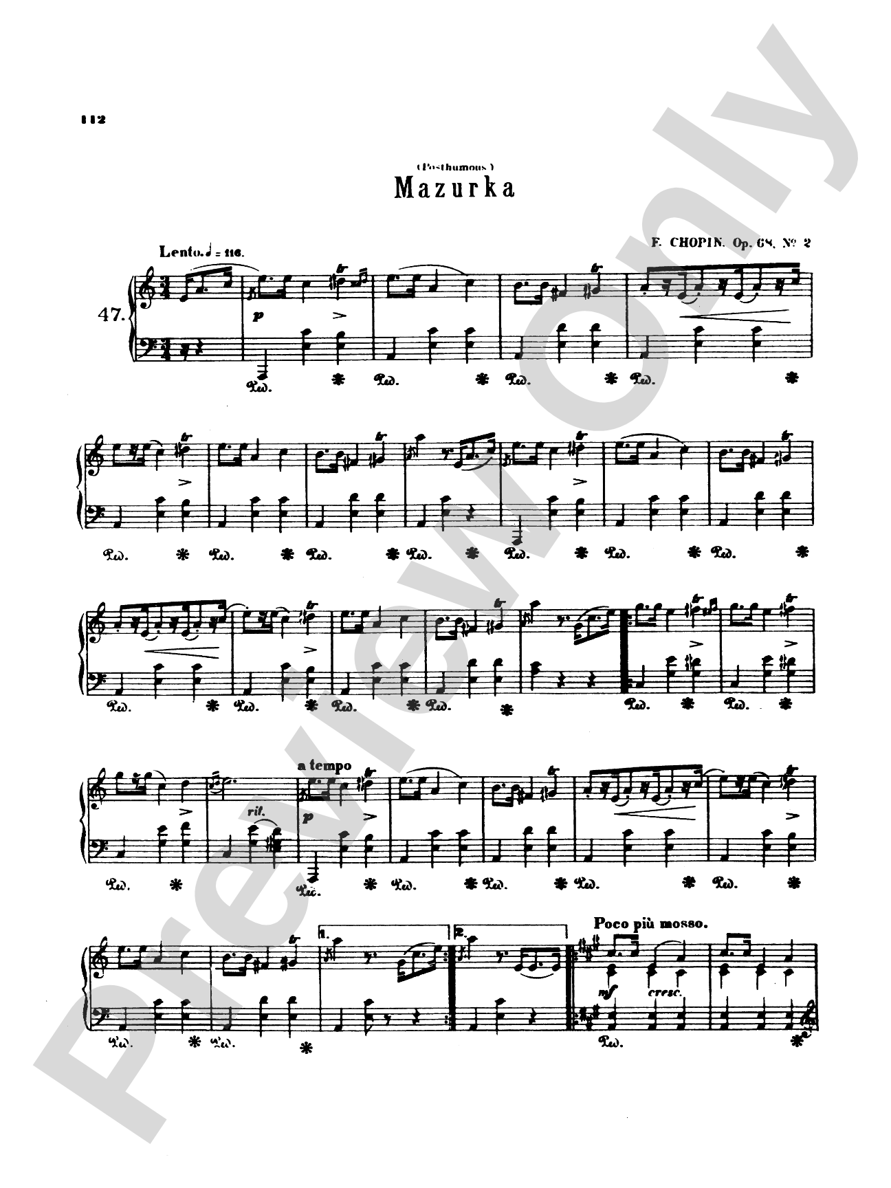 Chopin: Fifty-Six Mazurkas (Ed. Franz Liszt)