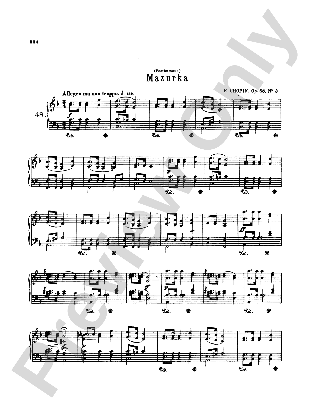 Chopin: Fifty-Six Mazurkas (Ed. Franz Liszt)