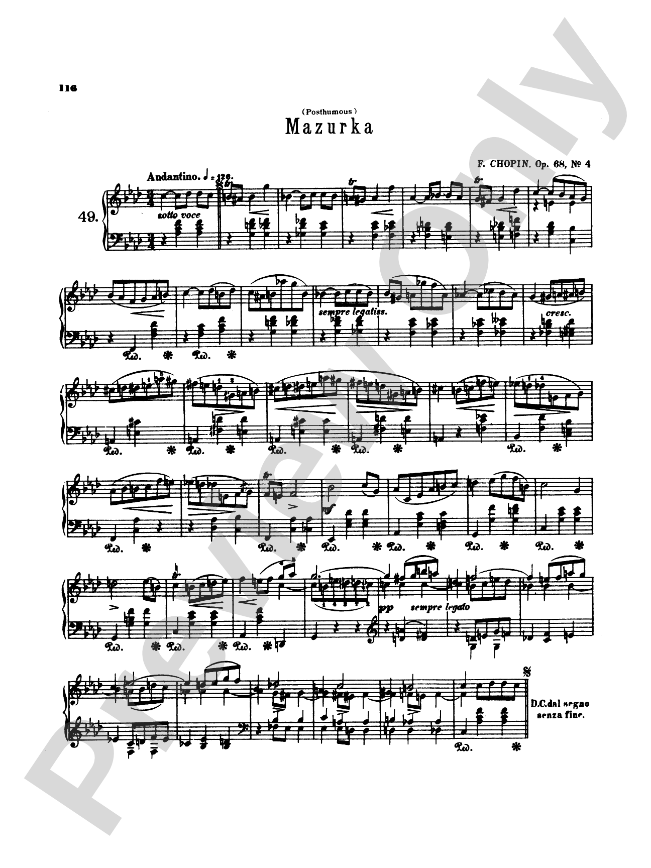 Chopin: Fifty-Six Mazurkas (Ed. Franz Liszt)
