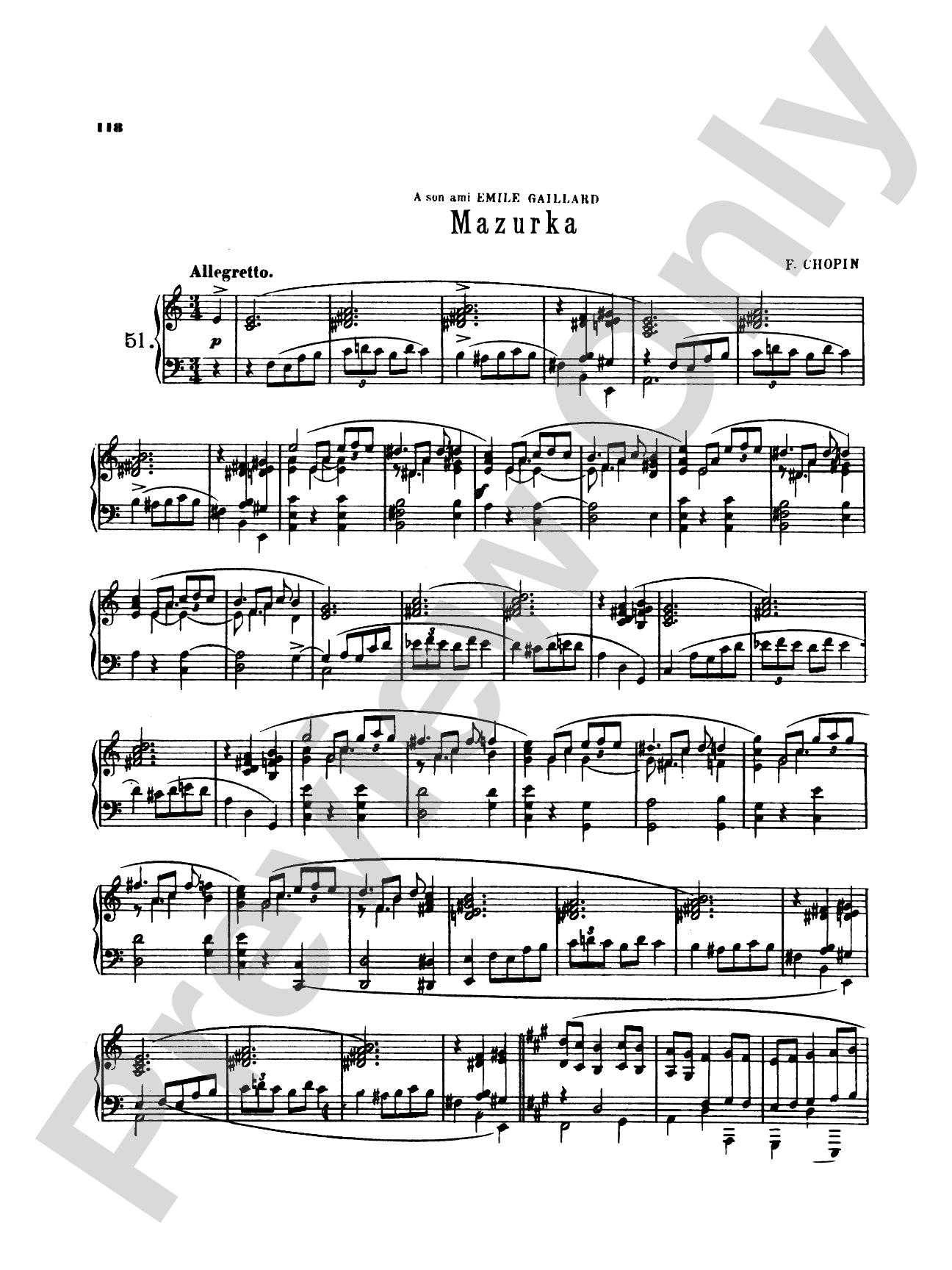 Chopin: Fifty-Six Mazurkas (Ed. Franz Liszt)
