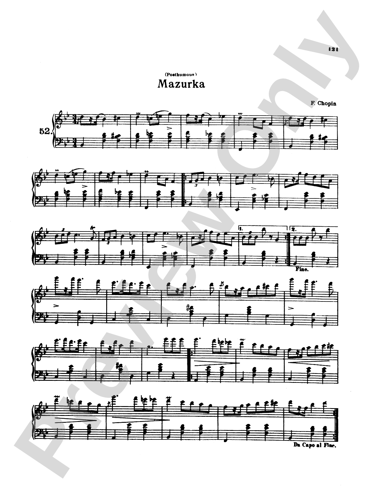 Chopin: Fifty-Six Mazurkas (Ed. Franz Liszt)