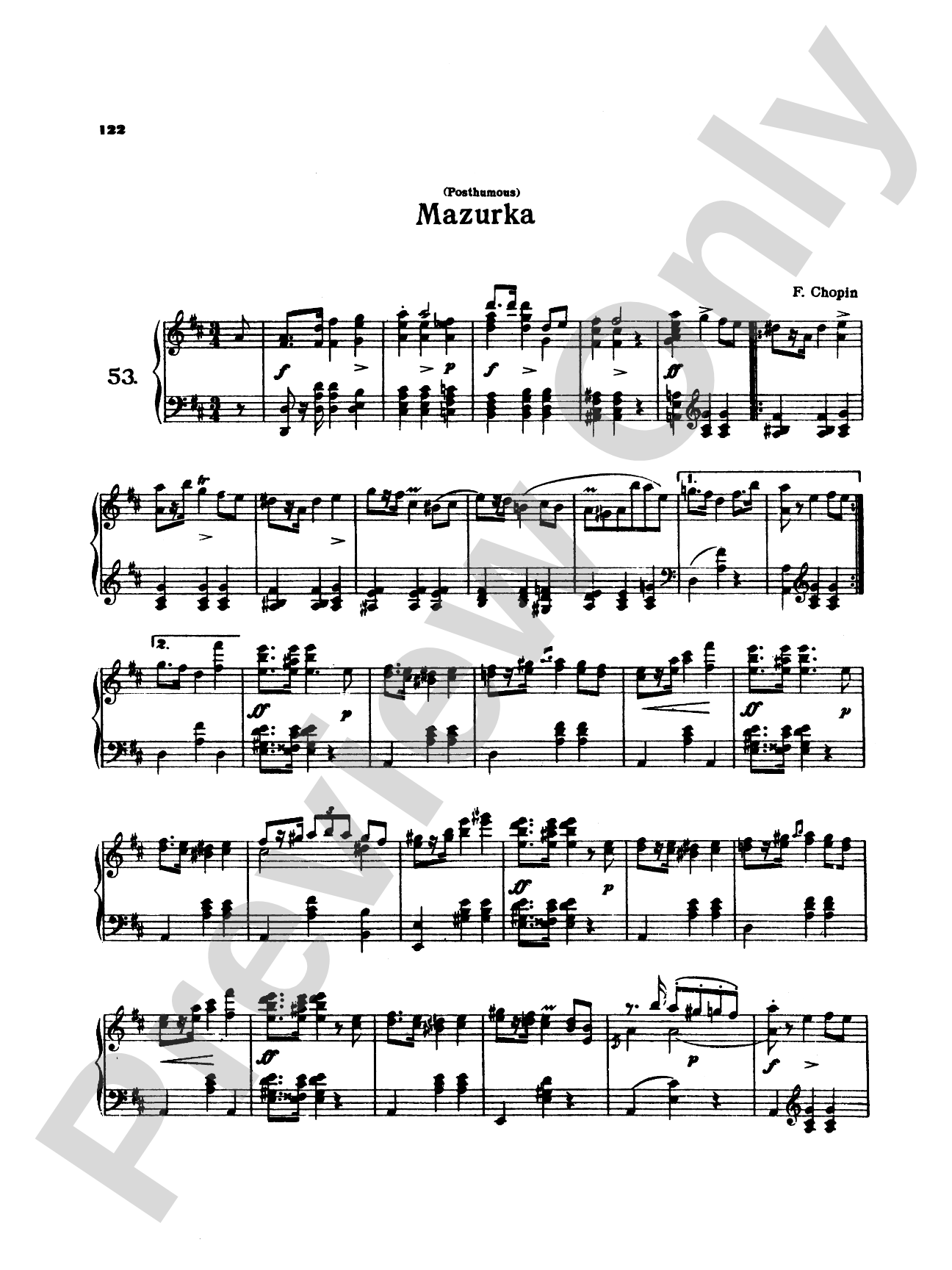 Chopin: Fifty-Six Mazurkas (Ed. Franz Liszt)