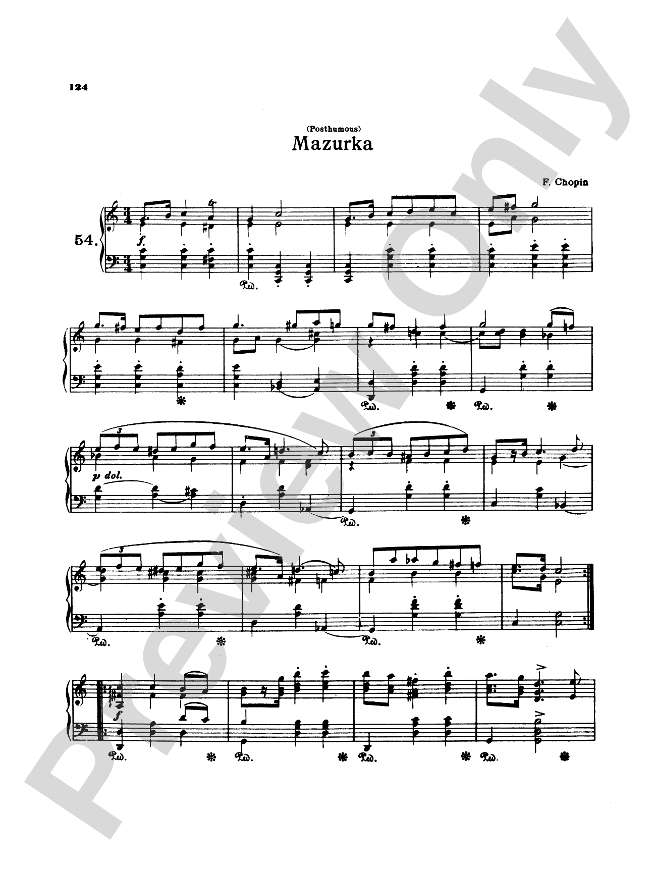 Chopin: Fifty-Six Mazurkas (Ed. Franz Liszt)