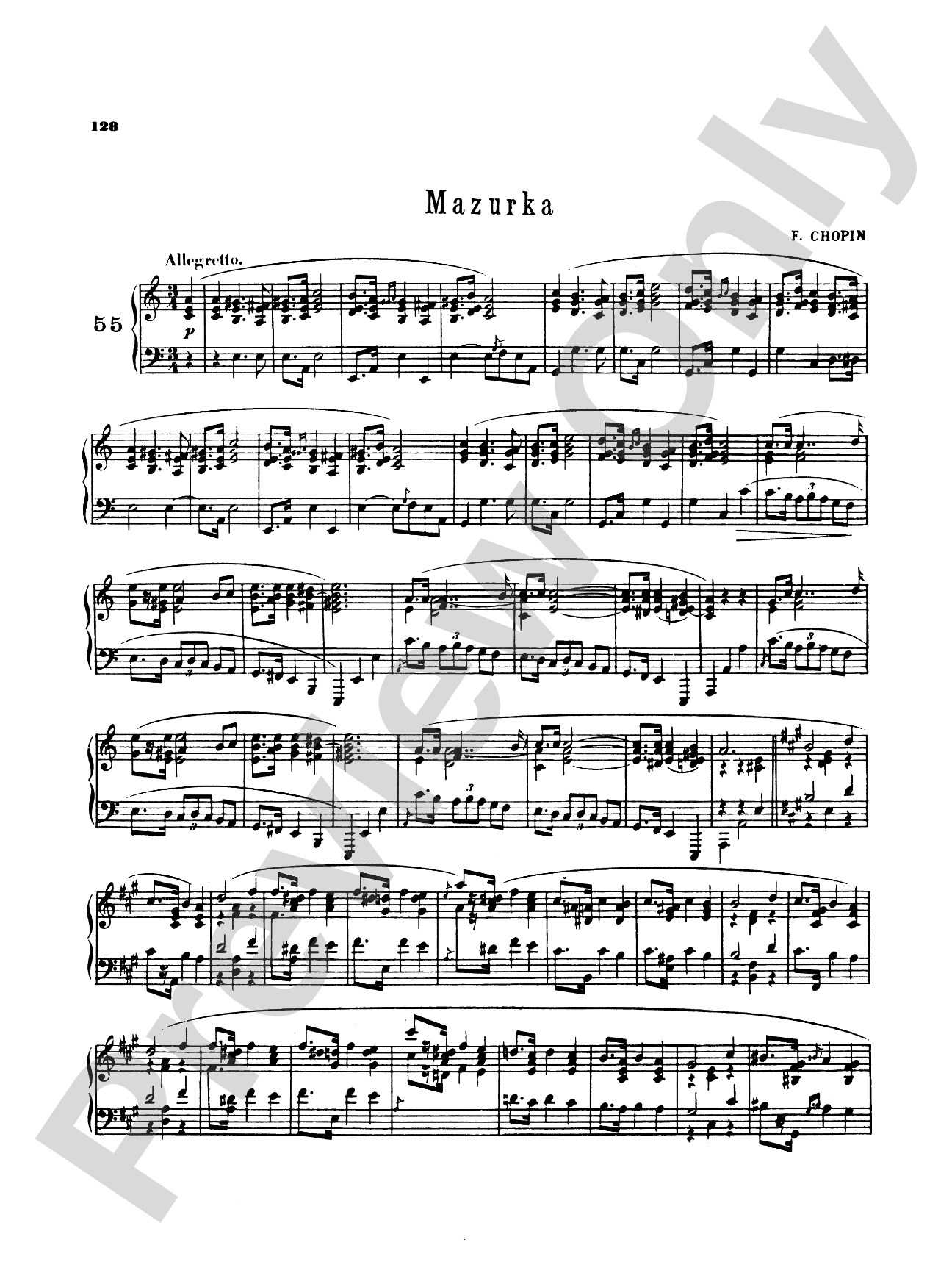 Chopin: Fifty-Six Mazurkas (Ed. Franz Liszt)
