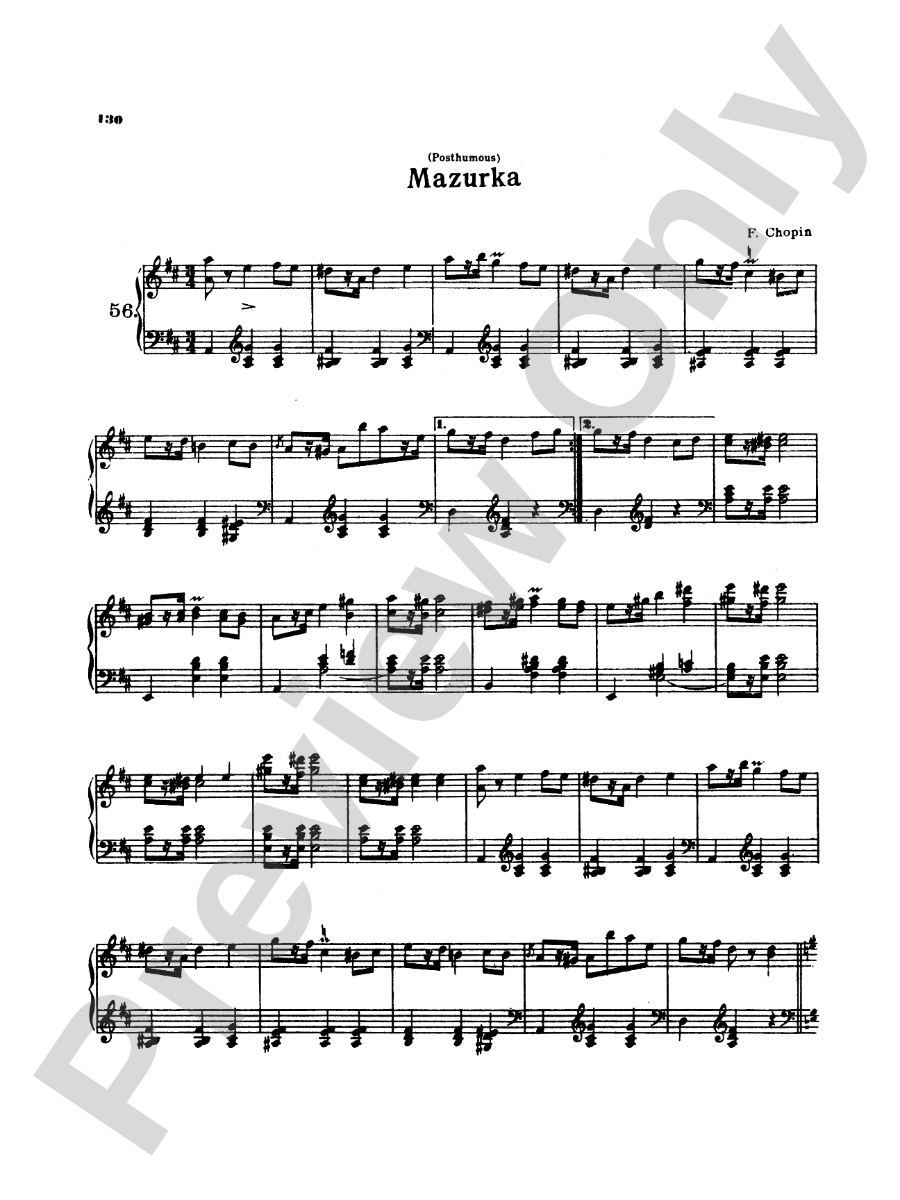 Chopin: Fifty-Six Mazurkas (Ed. Franz Liszt)