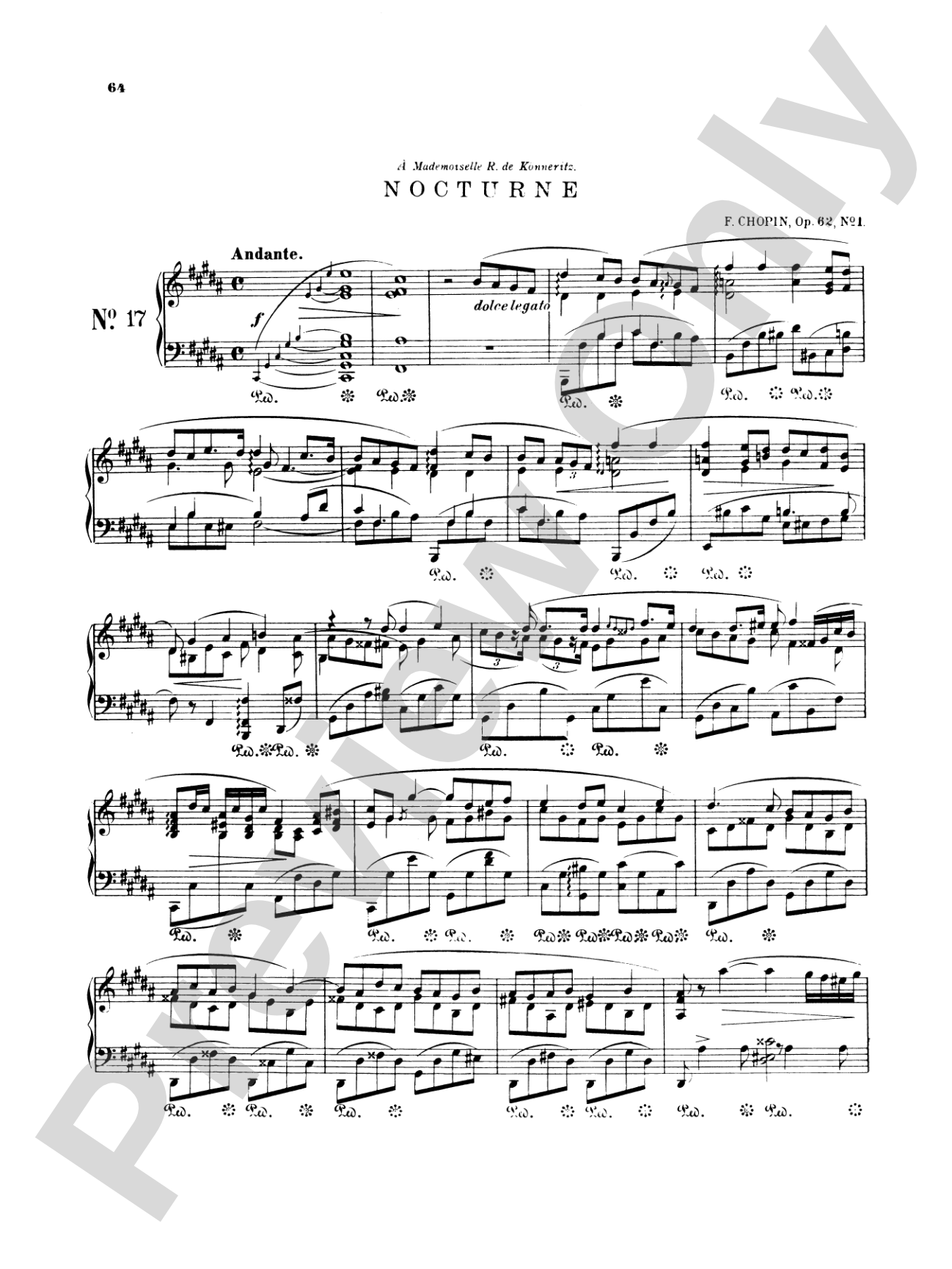 Chopin: Nineteen Nocturnes (Ed. Franz Liszt)