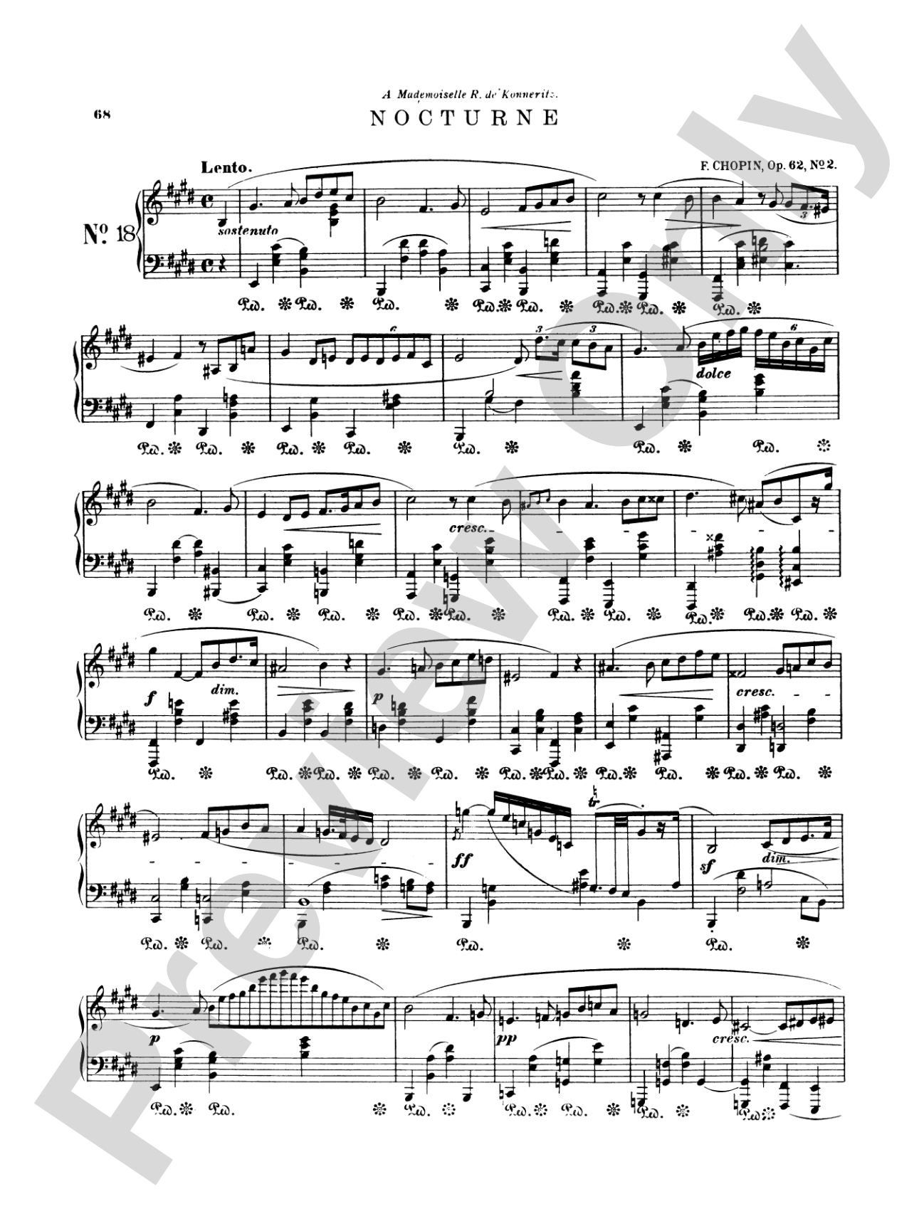 Chopin: Nineteen Nocturnes (Ed. Franz Liszt)