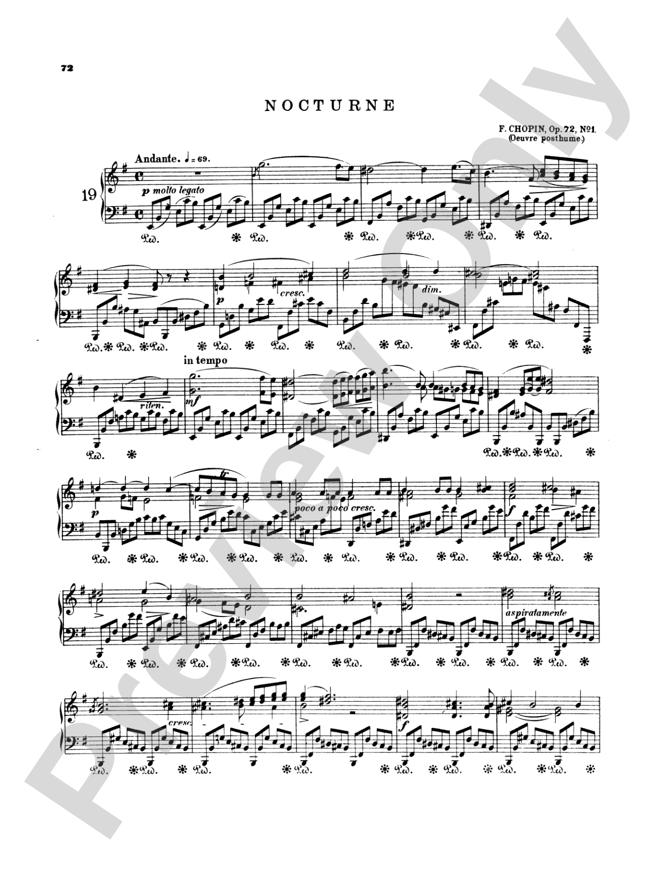 Chopin: Nineteen Nocturnes (Ed. Franz Liszt)