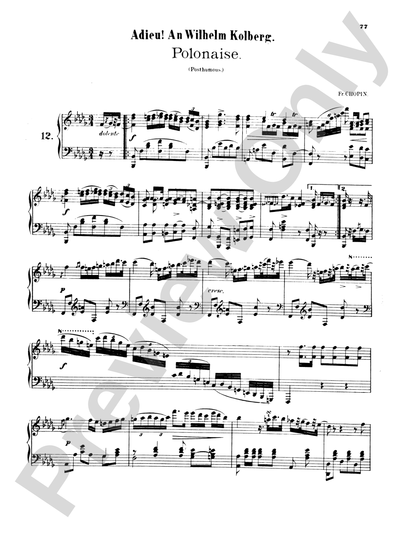 Chopin: Polonaises (Ed. Franz Liszt)