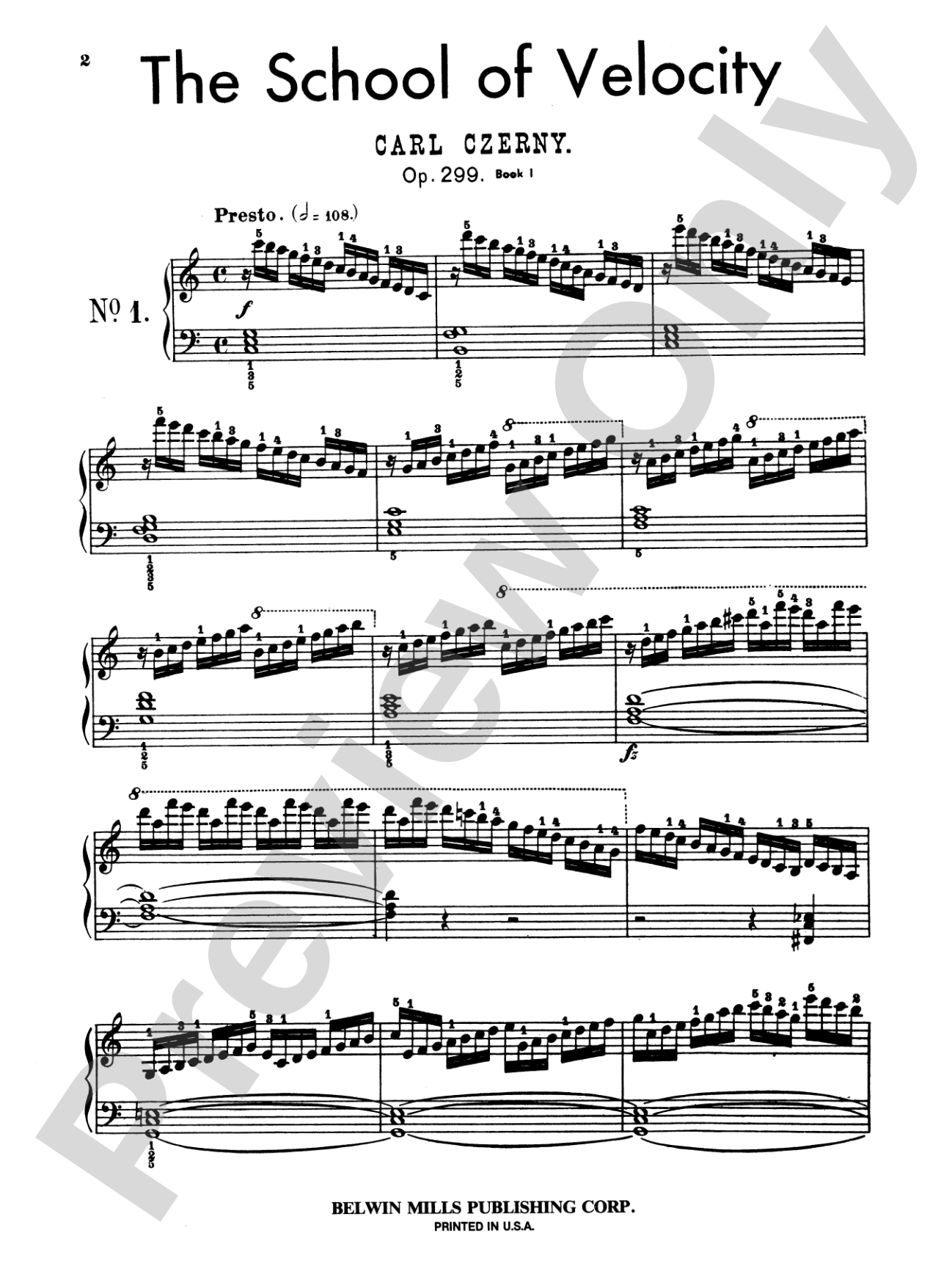 Czerny: School of Velocity, Op. 299 (Complete): Piano Book