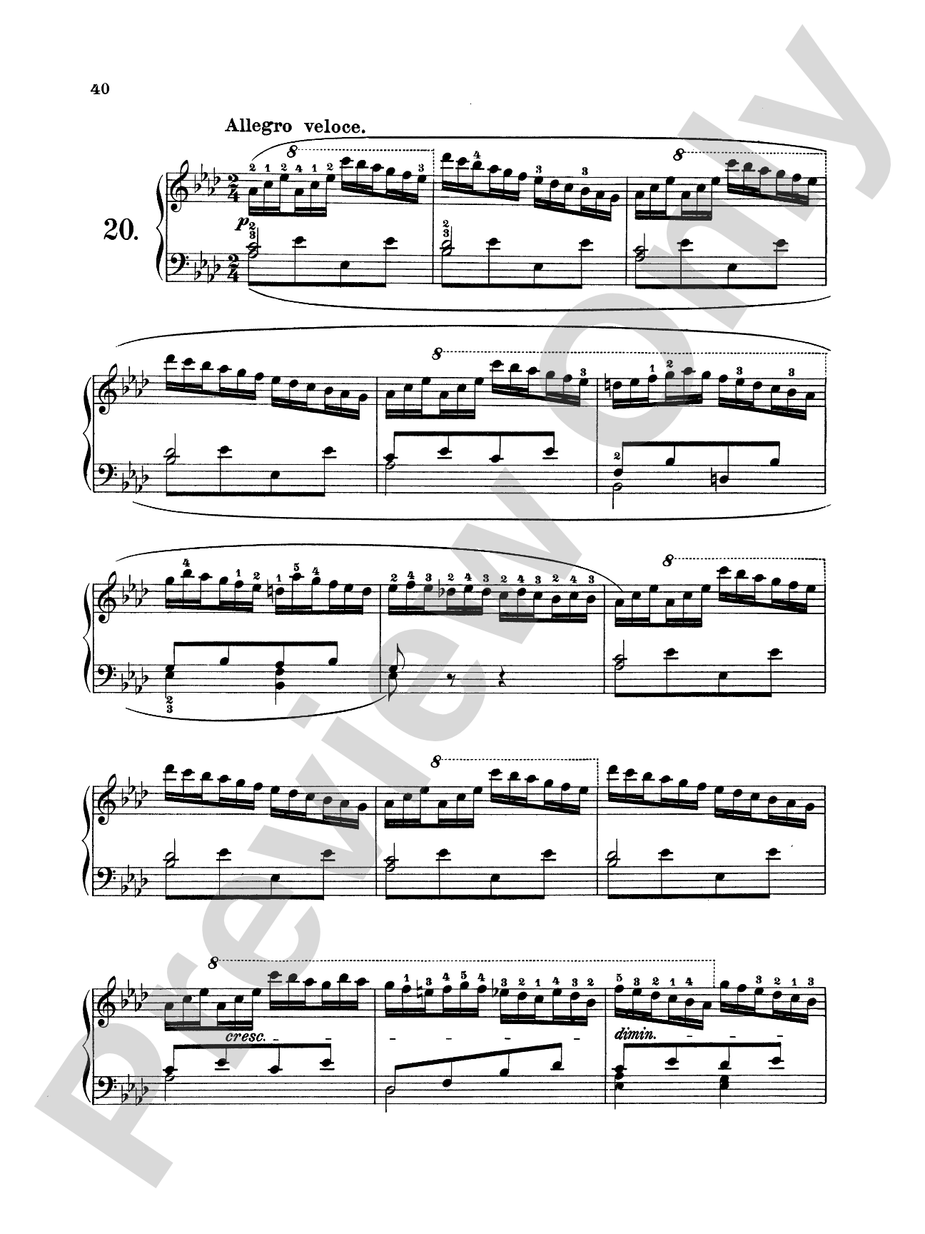 Czerny: Preparatory School of Velocity, Op. 636