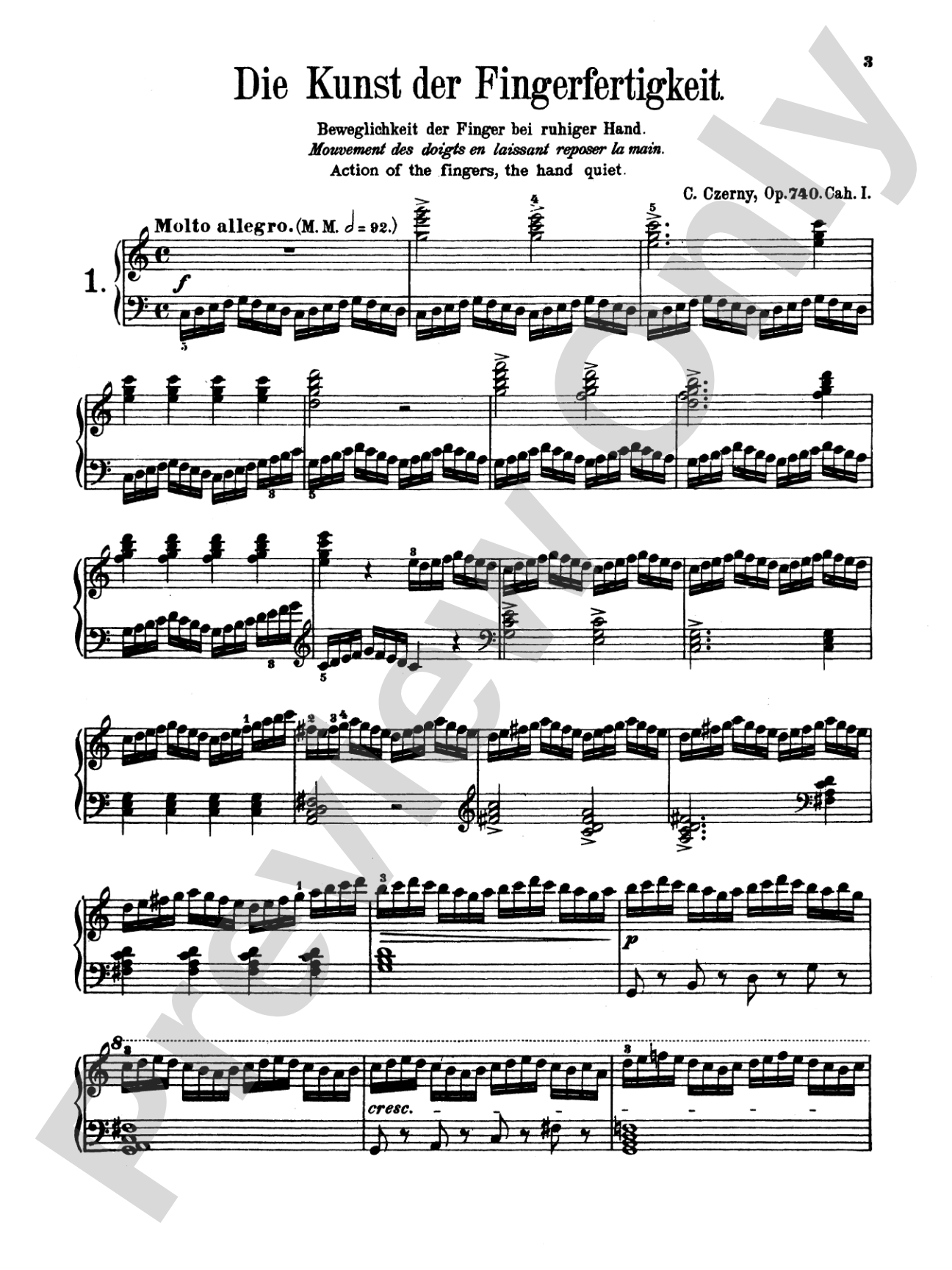 Czerny: Art of Finger Dexterity, Op. 740, Complete: Piano Book