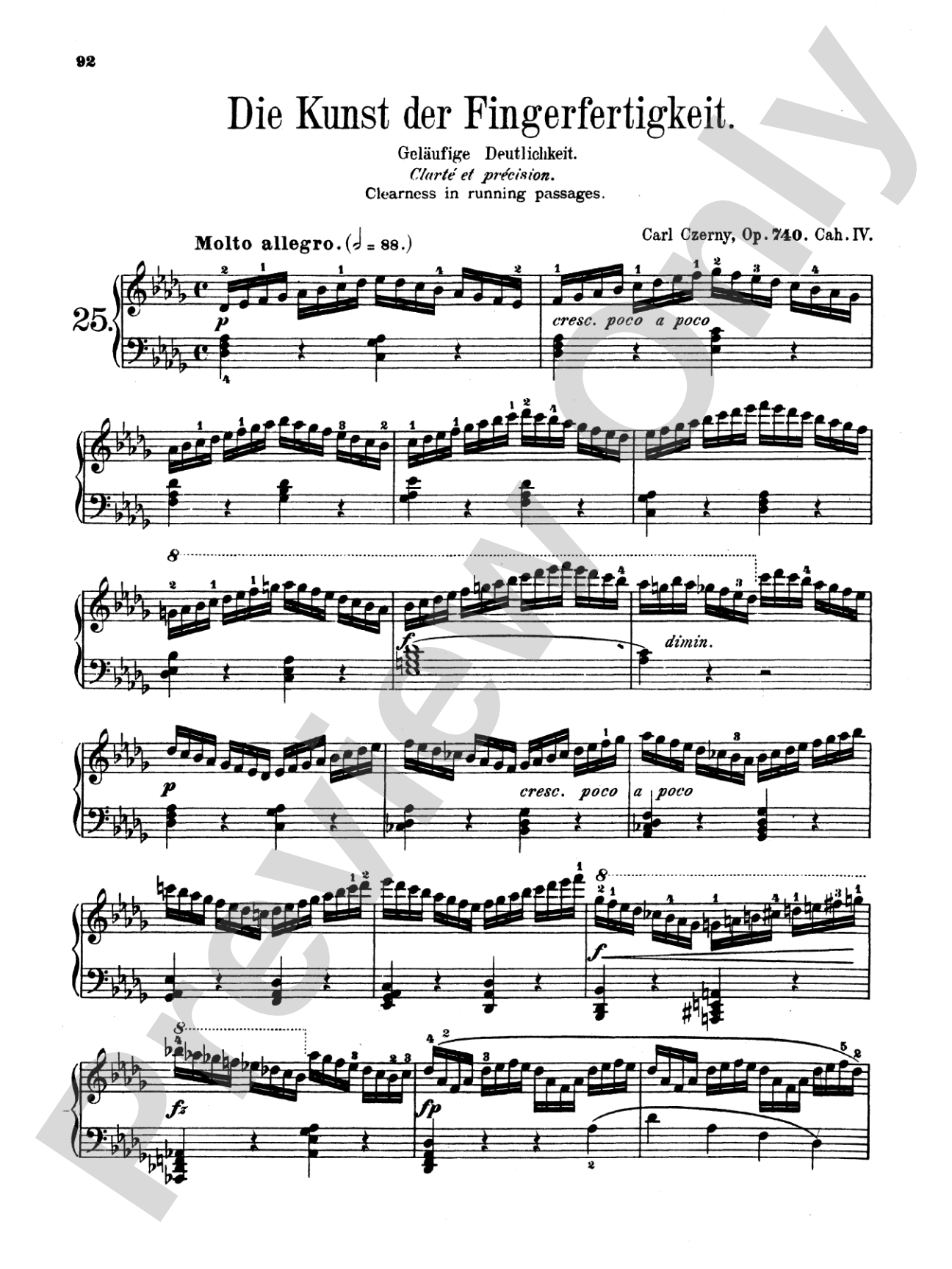 Czerny: Art of Finger Dexterity, Op. 740, Complete