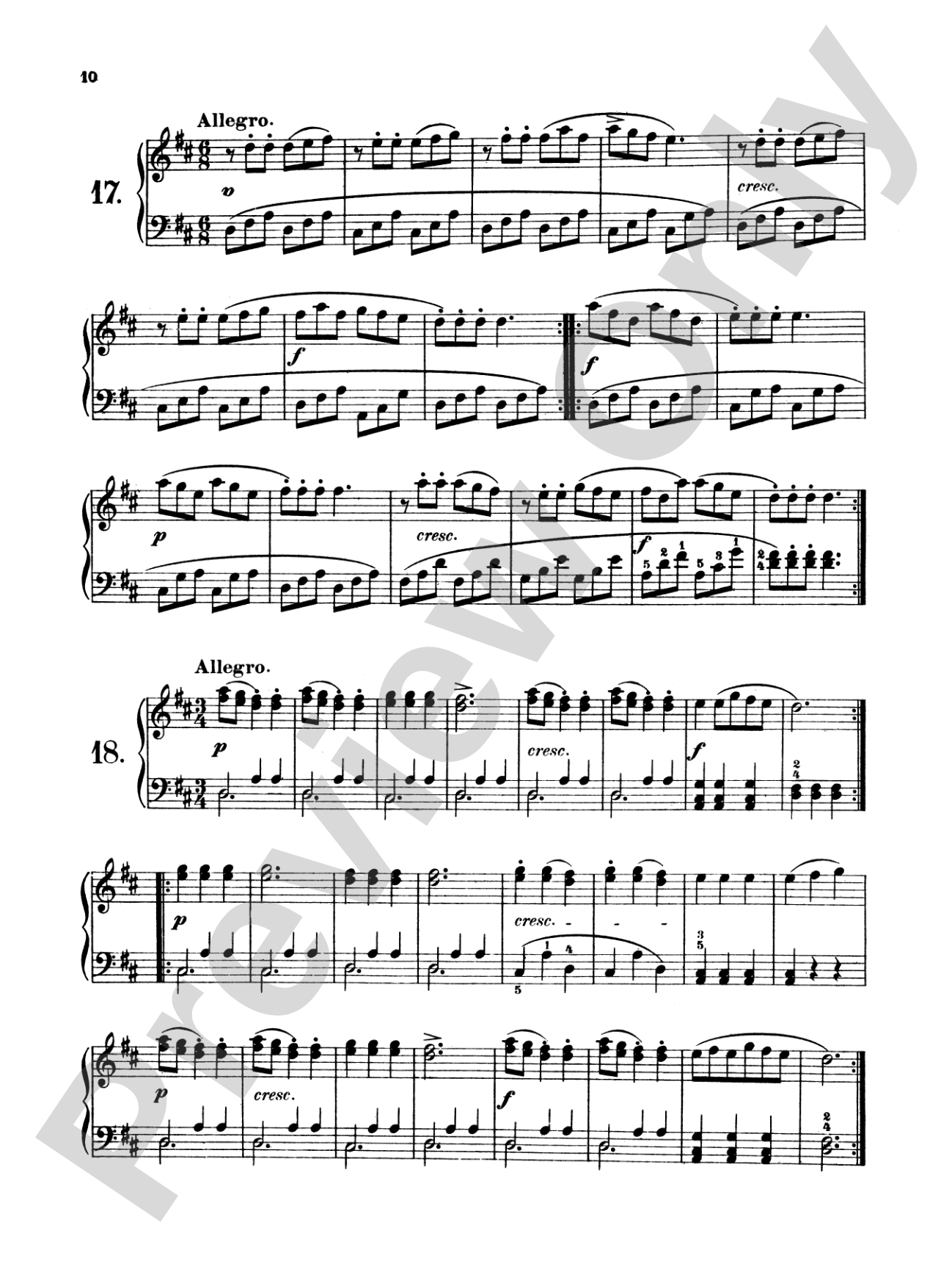 Czerny: Five Finger Studies, Op. 777: Piano Book