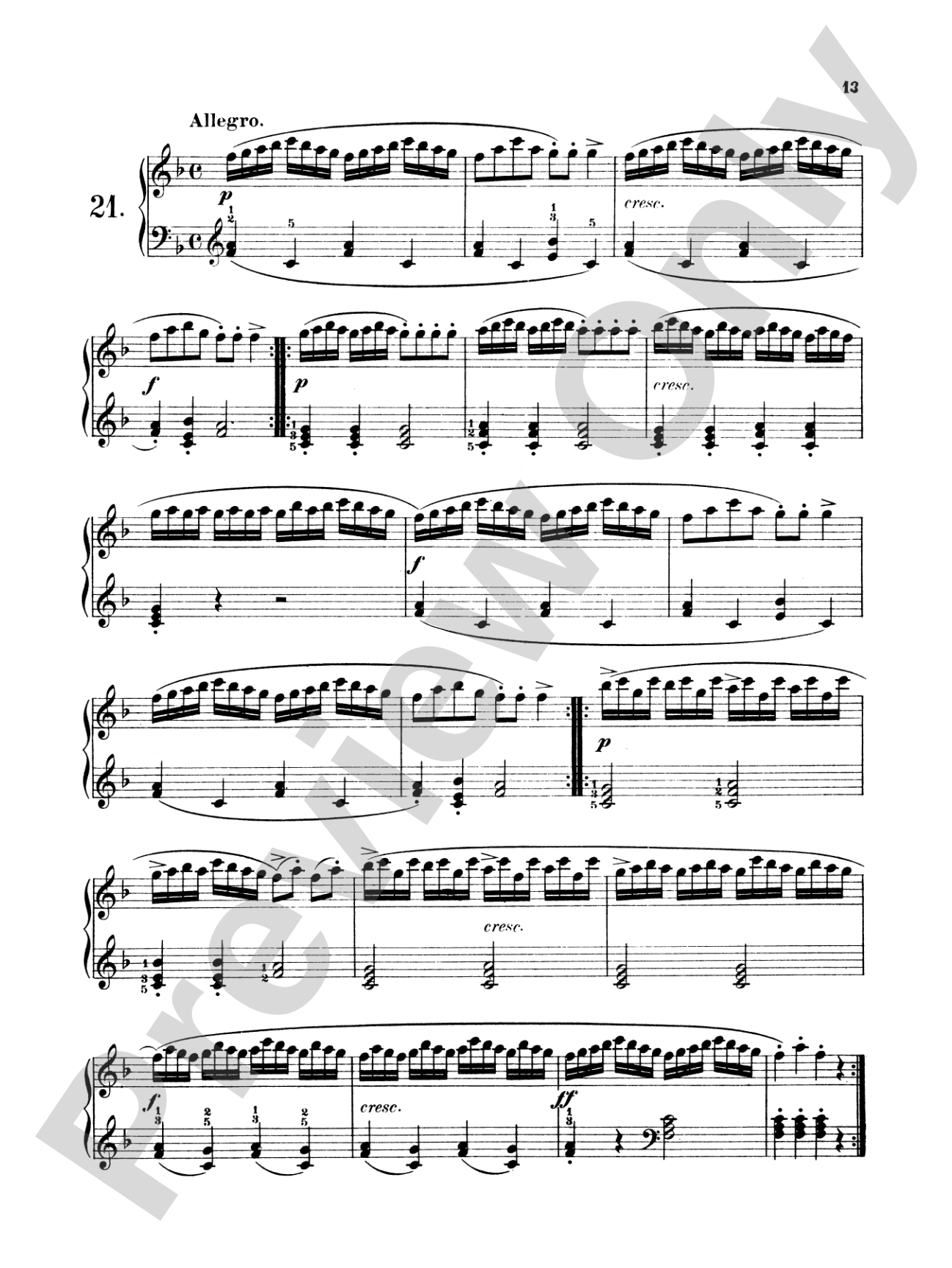 Czerny: Five Finger Studies, Op. 777: Piano Book