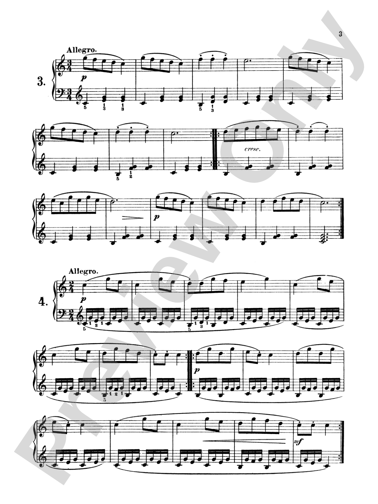 Czerny: Five Finger Studies, Op. 777: Piano Book