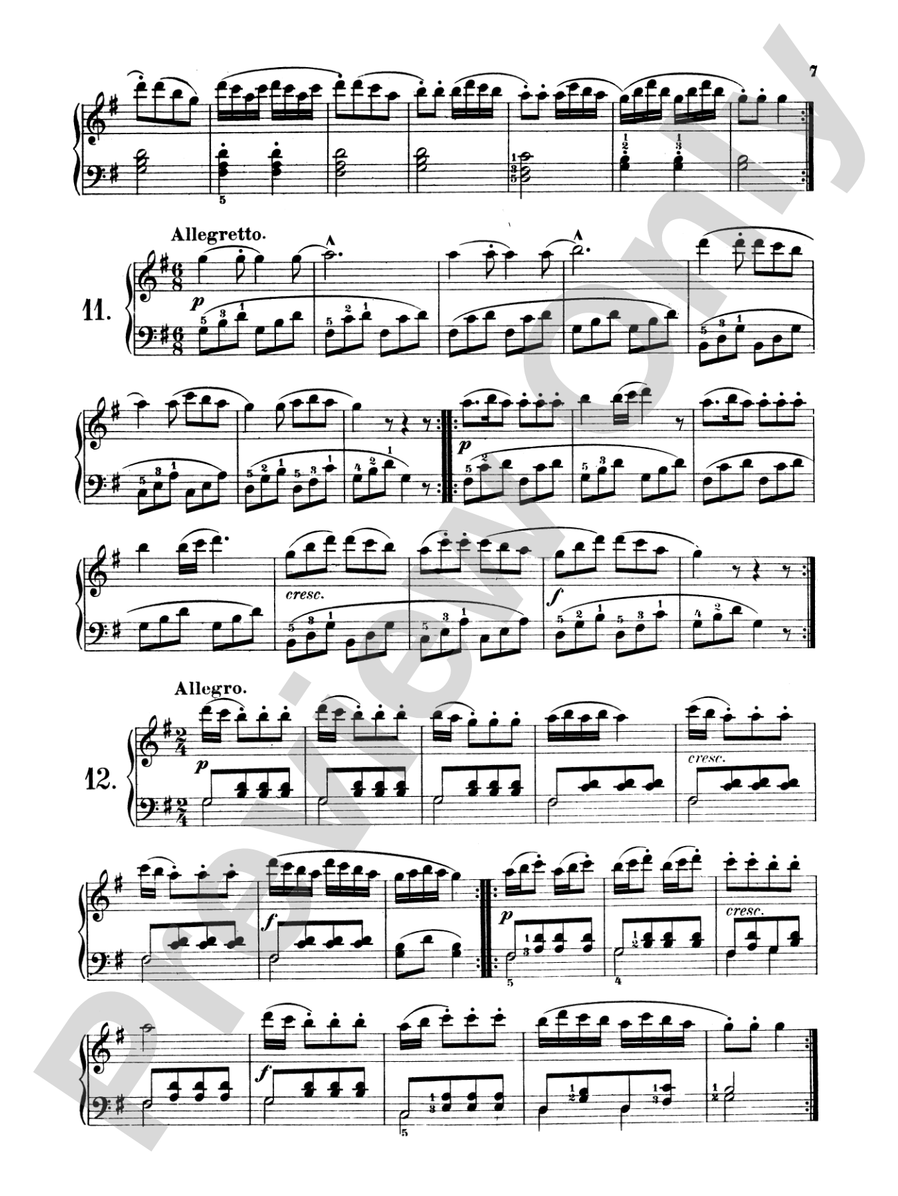 Czerny: Five Finger Studies, Op. 777: Piano Book